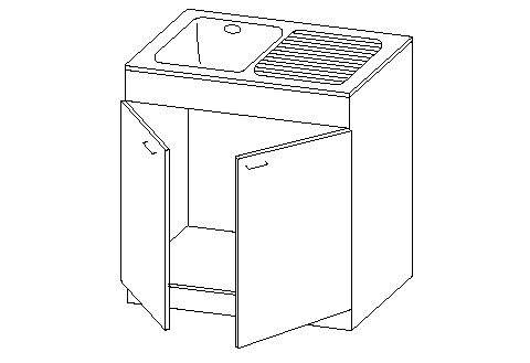 HELD MÖBEL Spülenschrank »Athen«, Breite 100 cm, mit Edelstahl-Einbauspüle  | BAUR