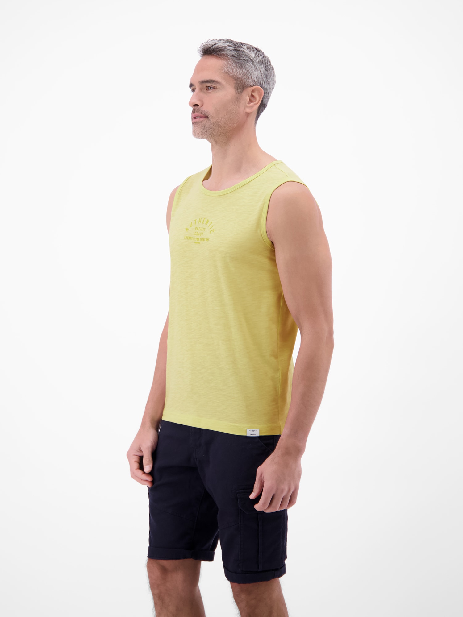LERROS Muskelshirt »Luftiges Tanktop aus Baumwolle mit trendigem Slogan-Print«