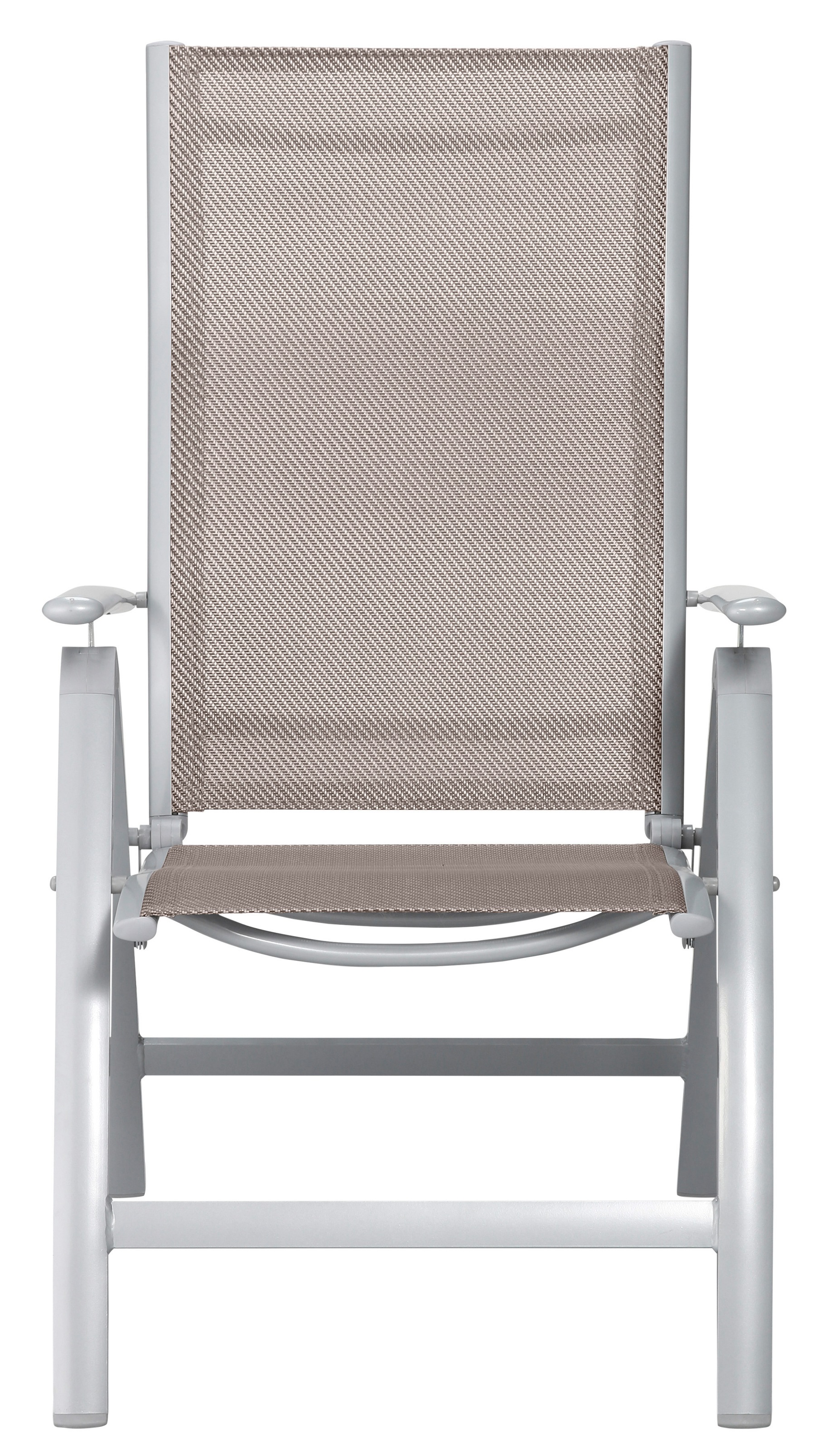 Garten-Essgruppe MERXX "Amalfi", grau (taupe), Obermaterial: 100% Polyester, Sitzmöbel-Sets, 6 Hochlehner, ausziehbarer Tisch 90x140-200 cm, Alu/Textil 2