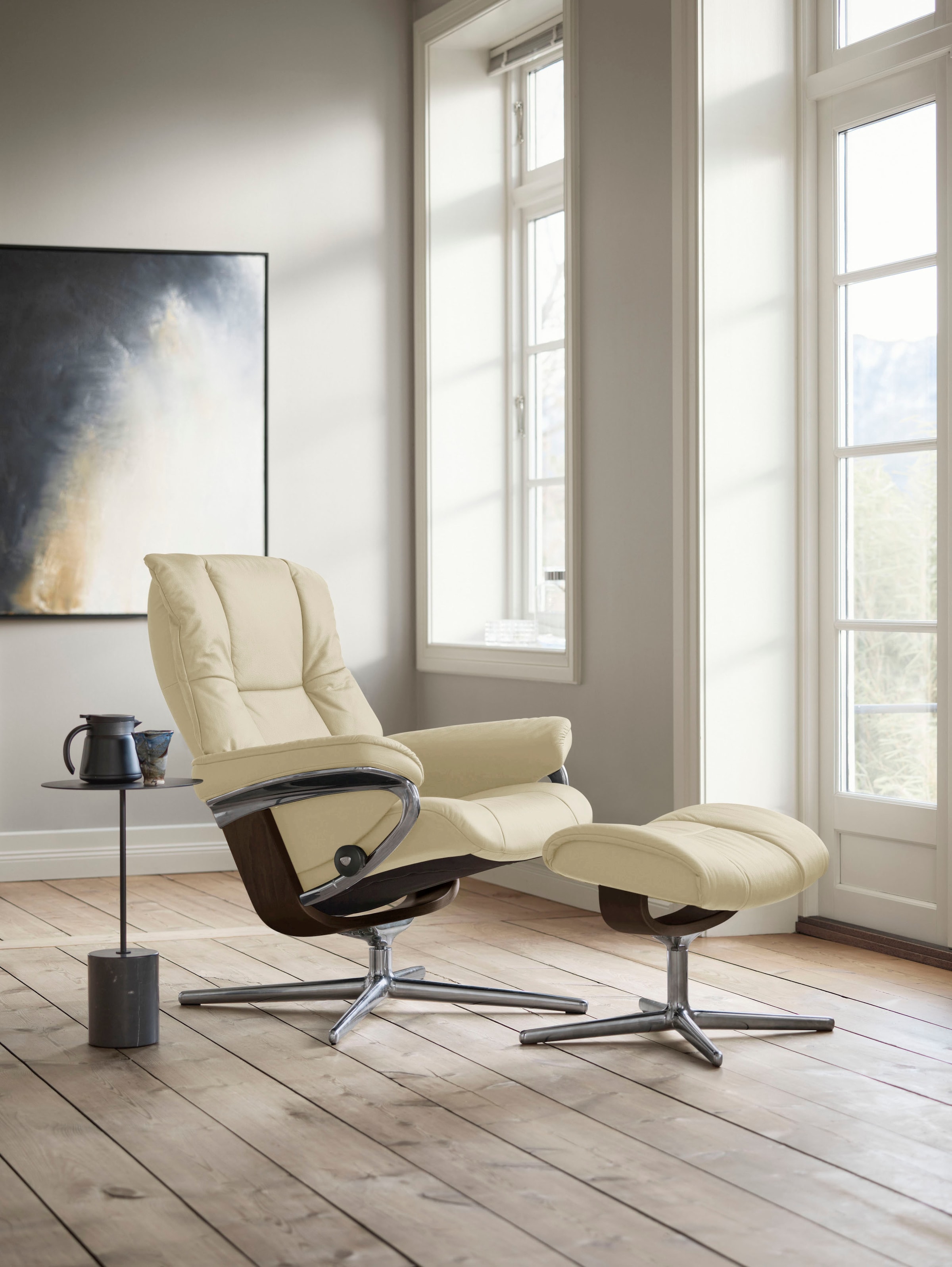 Stressless Relaxsessel "Mayfair" mit Cross Base, Größe S, M & L, Holzakzent Braun