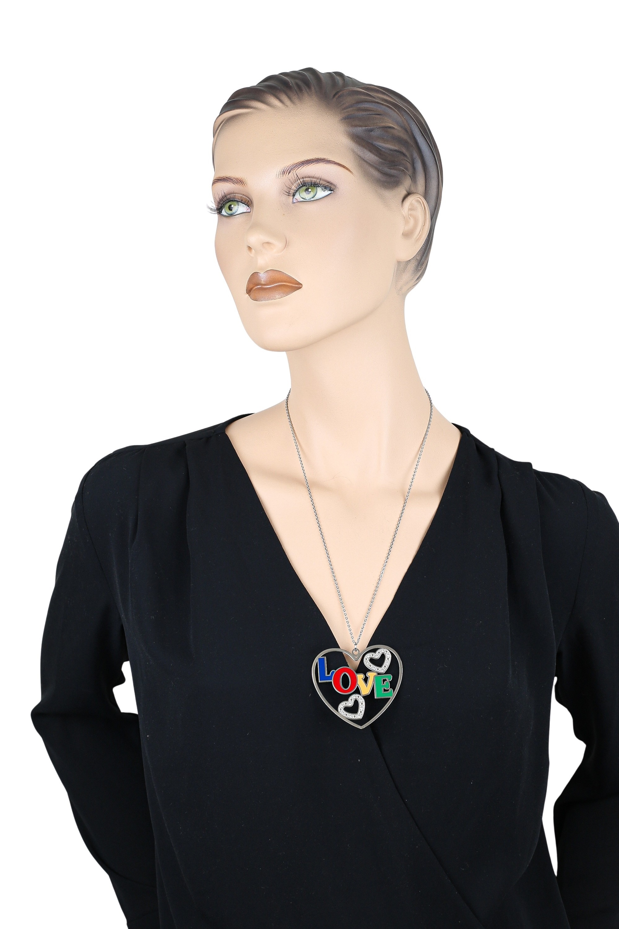 COLLEZIONE ALESSANDRO Kette mit Anhänger »HeartBeat« in Herz Form mit Love Schriftzug