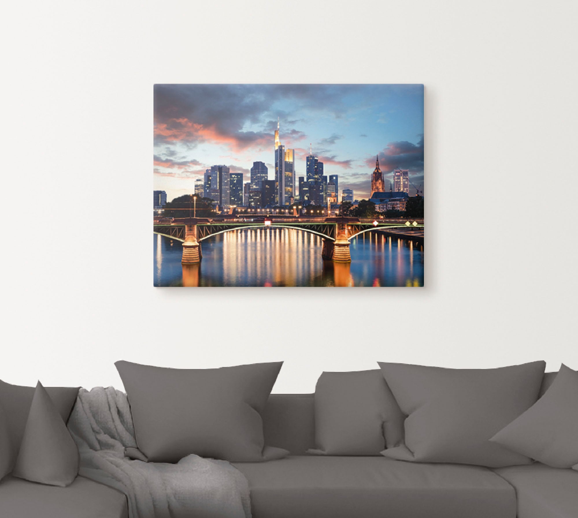 Artland Wandbild »Frankfurt am Main Skyline II«, Deutschland, (1 St.), als Alubild, Outdoorbild, Leinwandbild, Poster in verschied. Größen