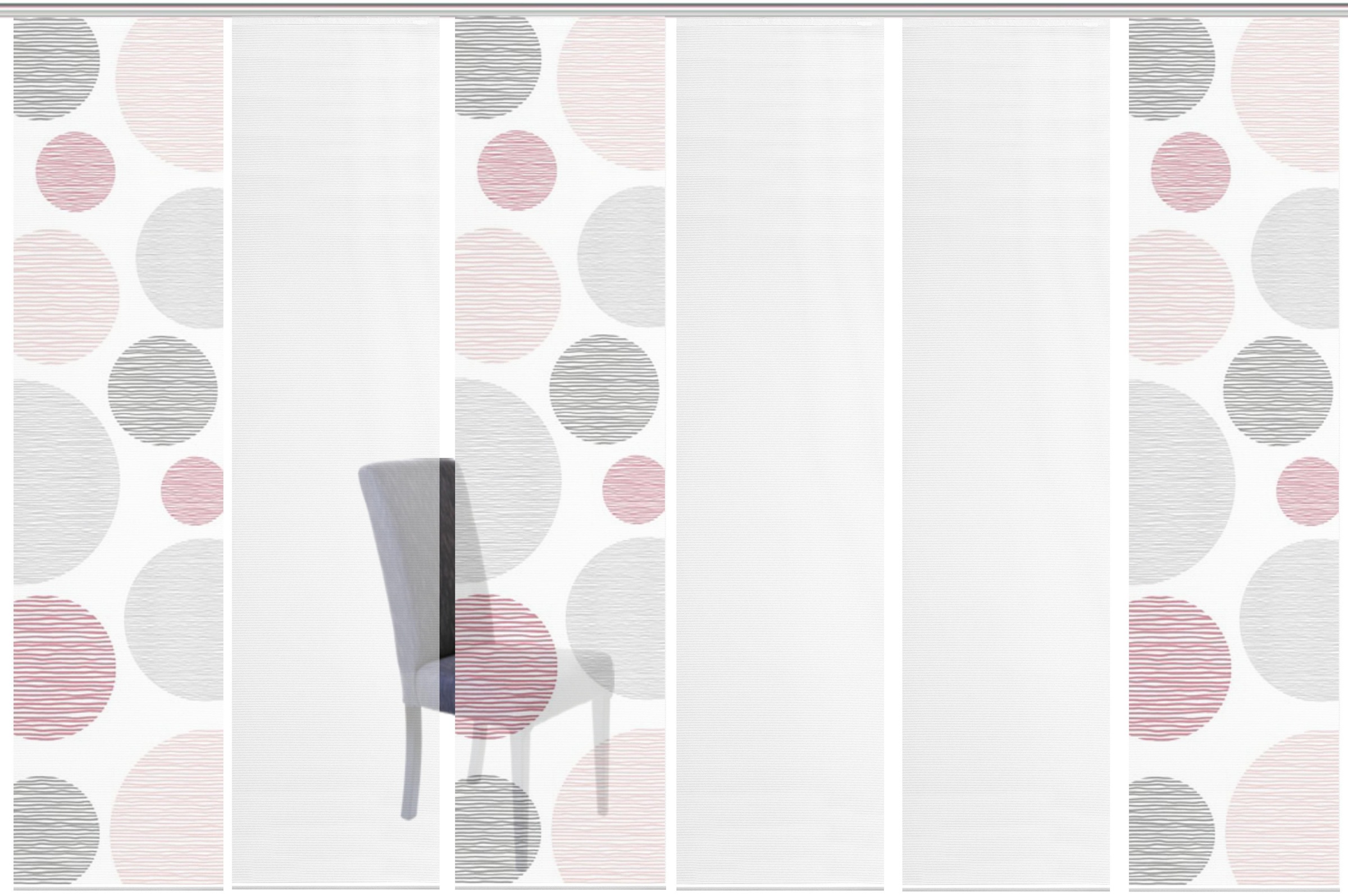 Vision S Schiebegardine "6ER SET BORDEN" Paneelwagen 6 Stk. tlg. HxB: 260x6 günstig online kaufen