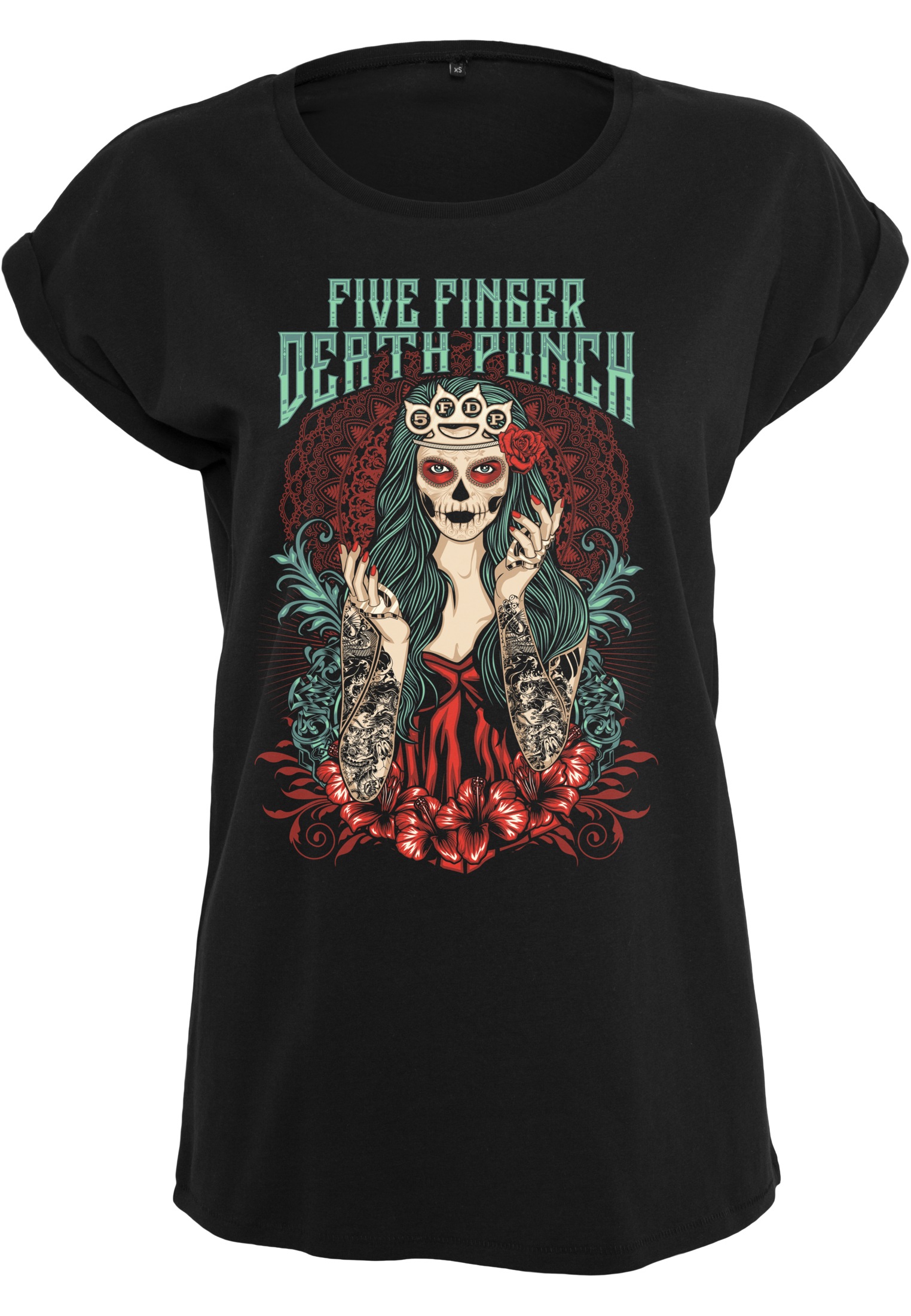 Merchcode Kurzarmshirt »Damen Ladies | für Finger kaufen BAUR Lady Tee«, Five Muerta tlg.) (1 Deathpunch
