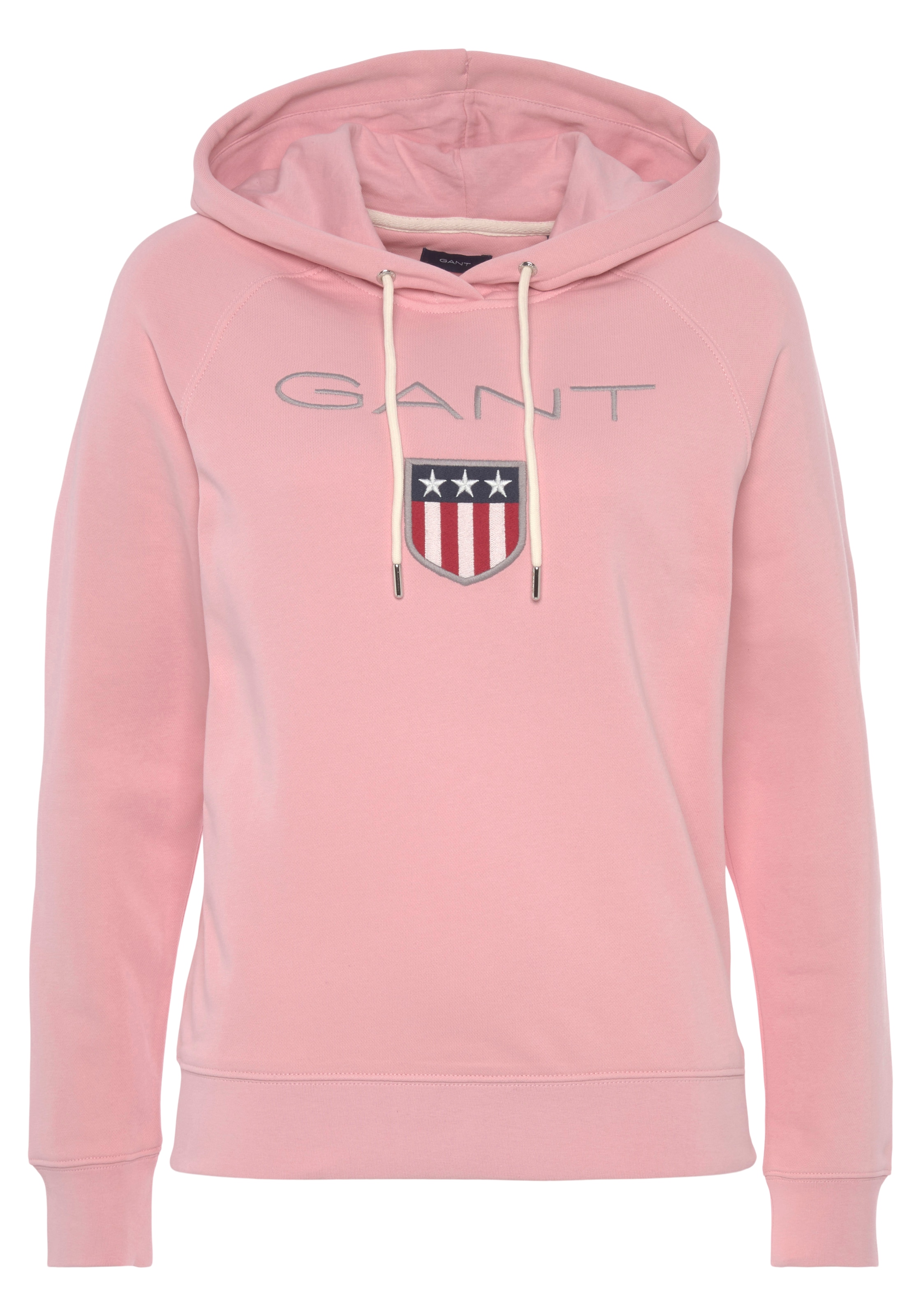 bestellen Label-Applikation | BAUR vorne »GANT mit SHIELD HOODIE«, Sweatshirt SWEAT großer Gant