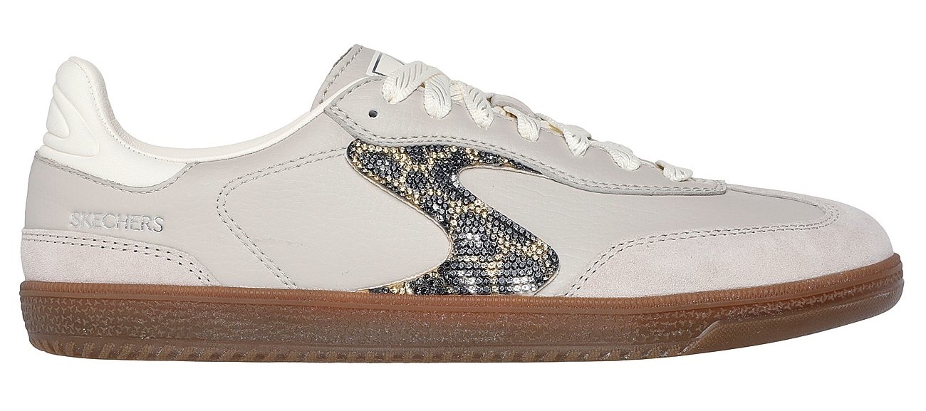 Skechers Sneaker »HOTSHOT-SHIMMERING SPOTS«, Retro Sneaker, Schnürschuh mit glitzerndem Animal-Einsatz