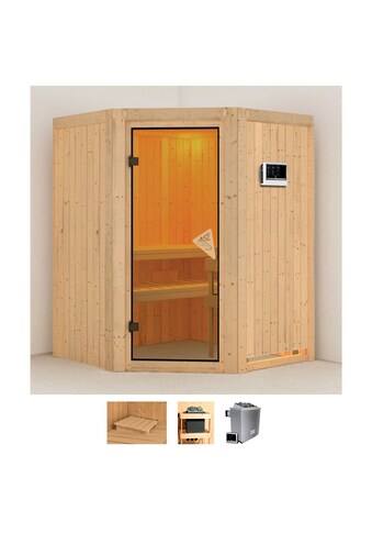Karibu Sauna »Liva«, (Set), 4,5-kW-Ofen mit externer Steuerung kaufen