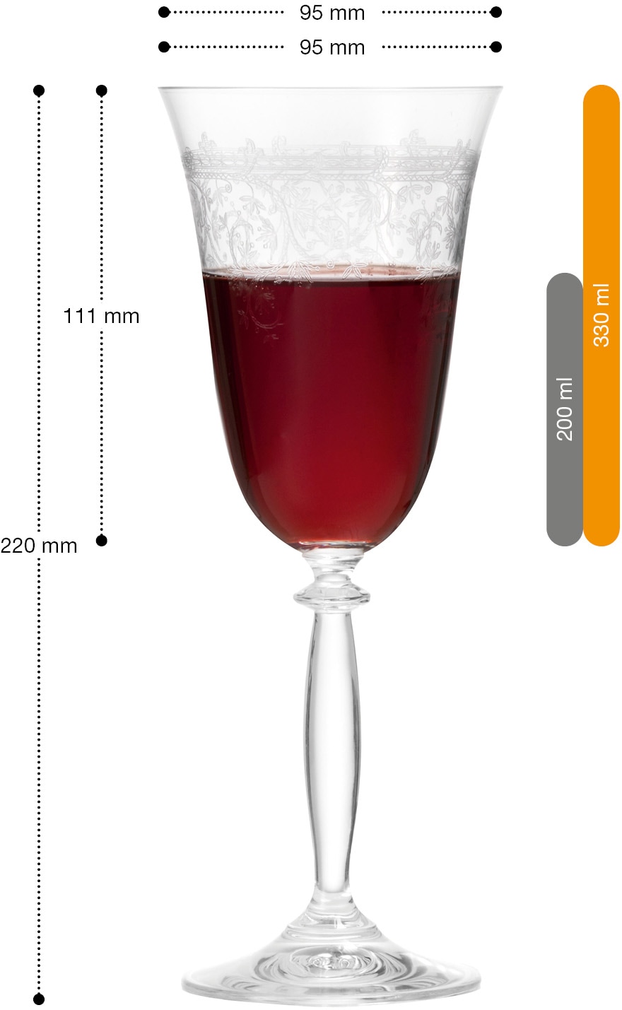 montana-Glas Rotweinglas »avalon«, (Set, 6 tlg.), 6-teilig