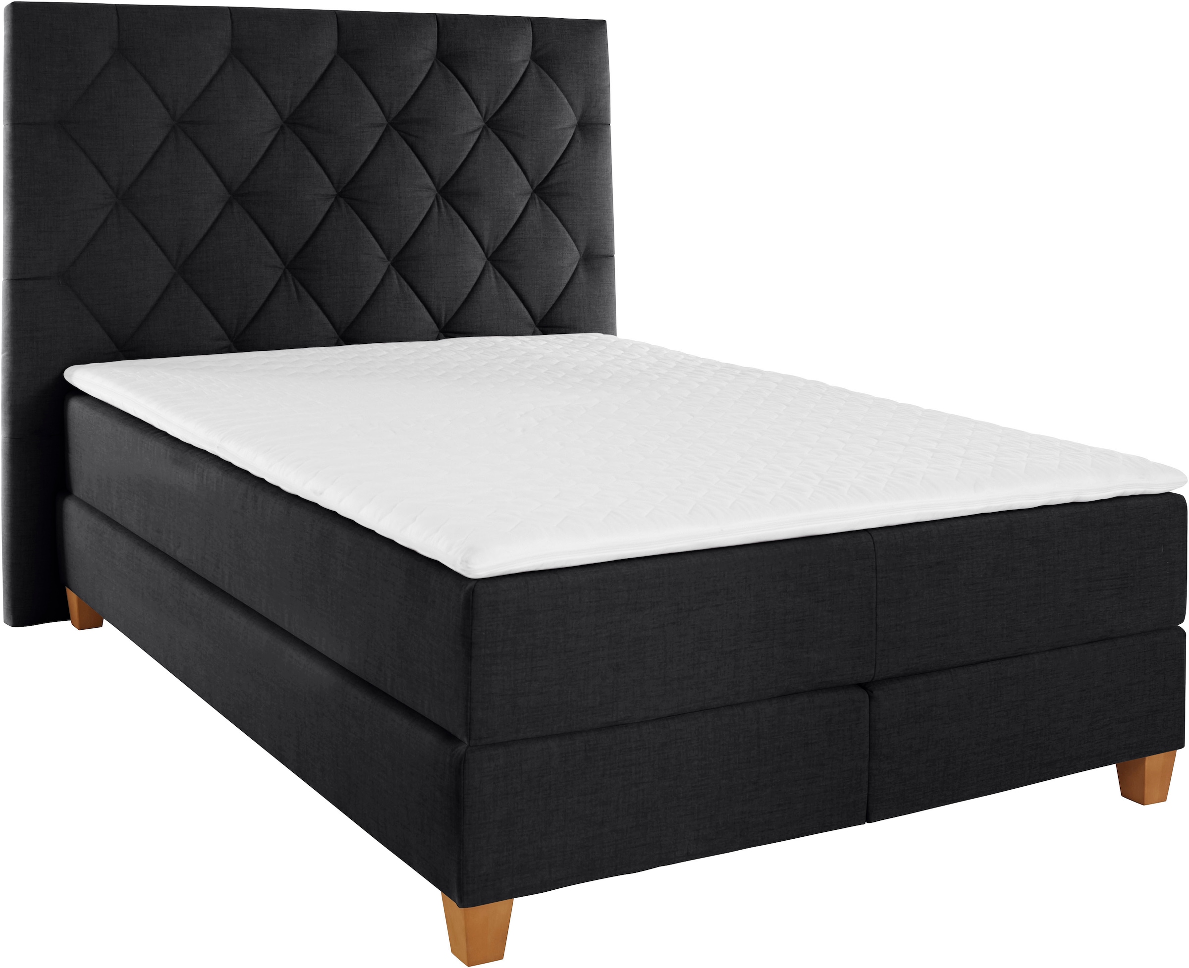 Home affaire Boxspringbett »Harmones hoch« in 3 Breiten, Härtegrad auch im Mix mit je 1 Matratze in H2 und H3