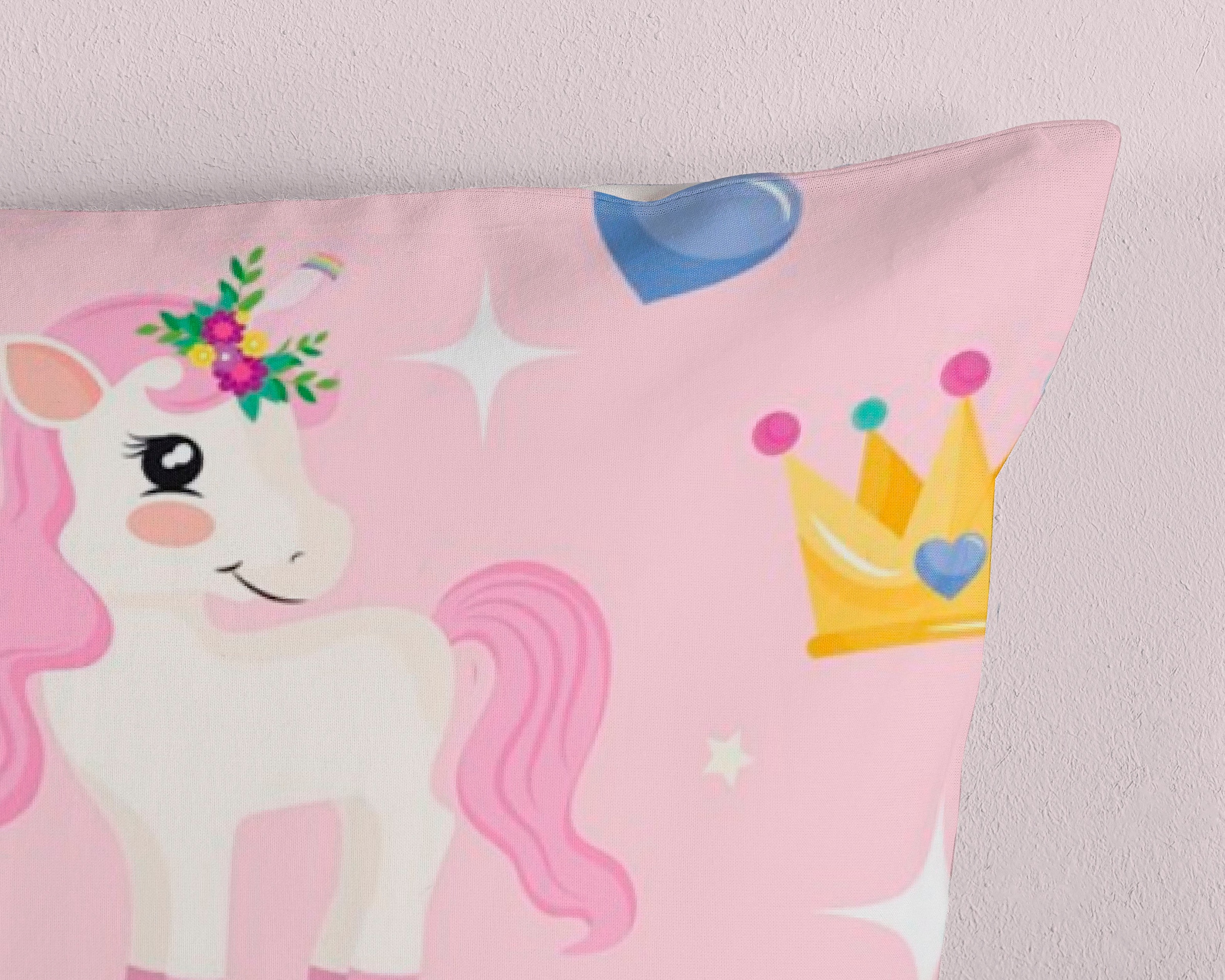 good morning Kinderbettwäsche »Uniloves«, Baumwolle, 135x200, Reißverschluss, Wendeoptik, Einhorn, Mädchen, Rosa