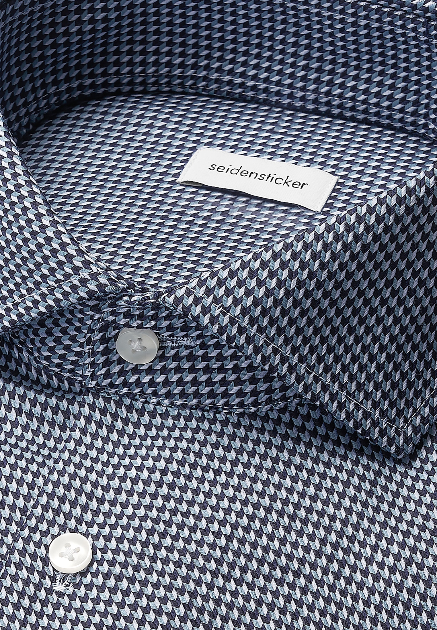 seidensticker Businesshemd »Schwarze Rose«, Regular 1/1 Kentkragen Pepita