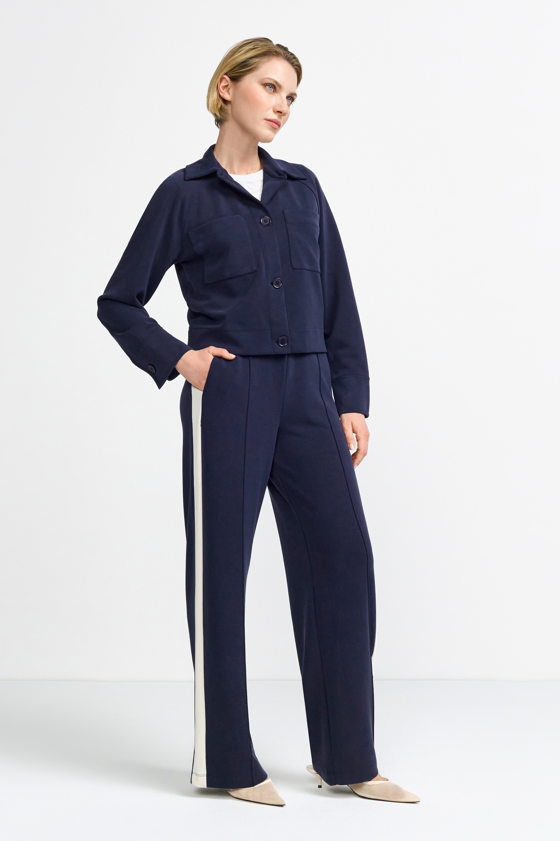 RICHROYAL Bügelfaltenhose, Mit elastischem Bund