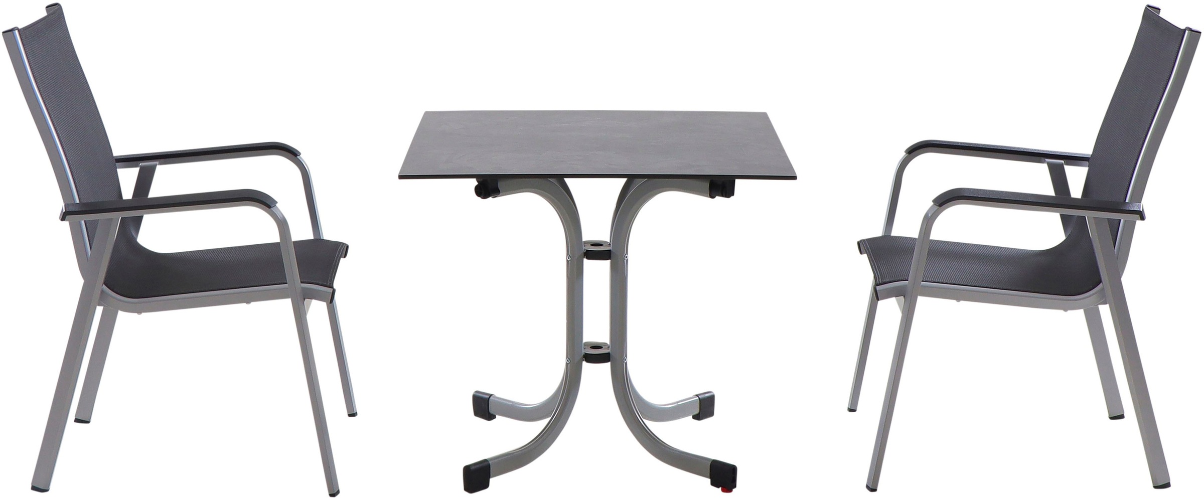 Siena Garden Balkonset »Tesoro / Sola« Set, 3 Stk. tlg. bestehend aus 2 Sesseln und 1 Tisch