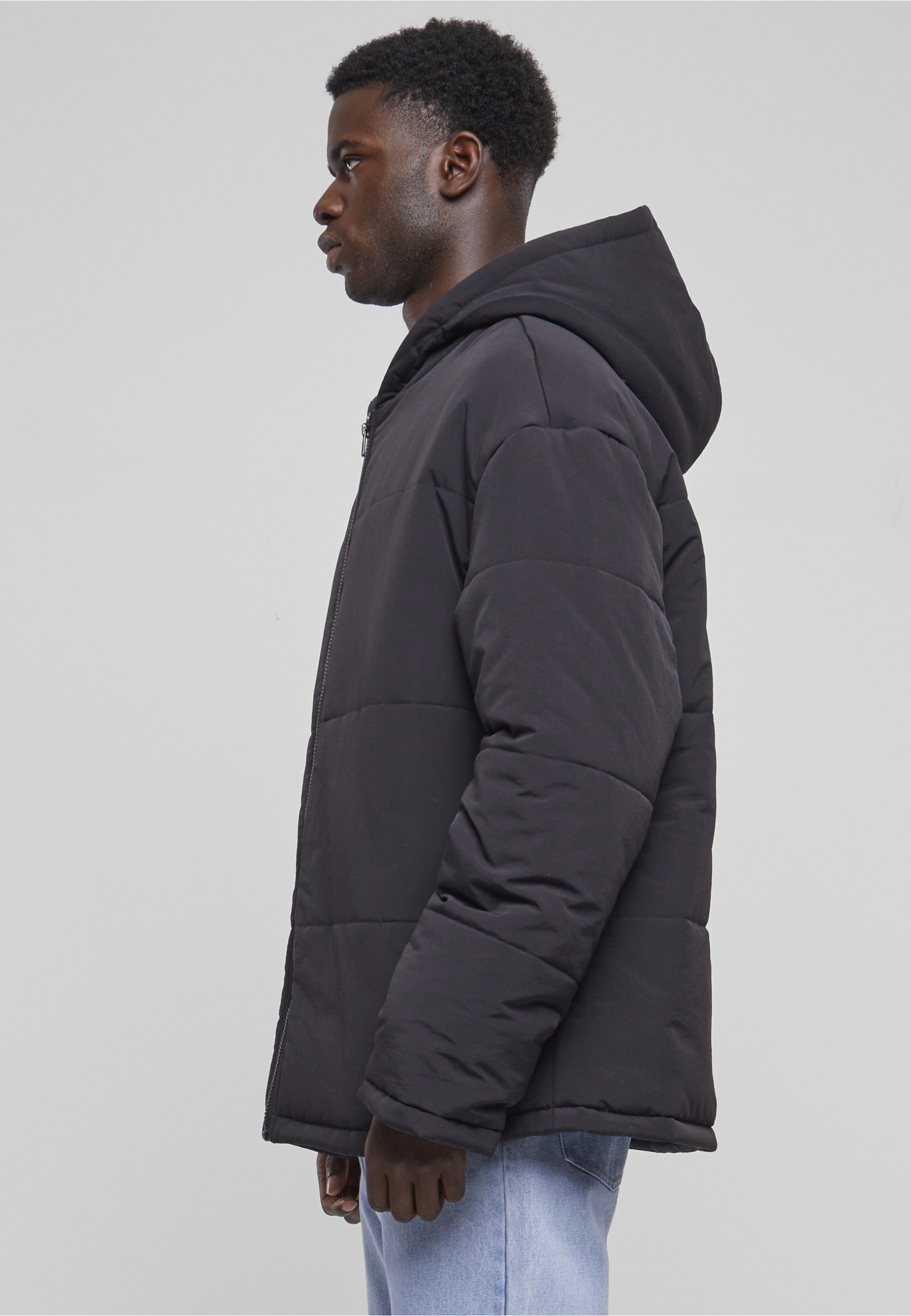 URBAN CLASSICS Allwetterjacke »Urban Classics Herren Hooded Block Puffer Jacket« 1 Stk. tlg. mit Kapuze