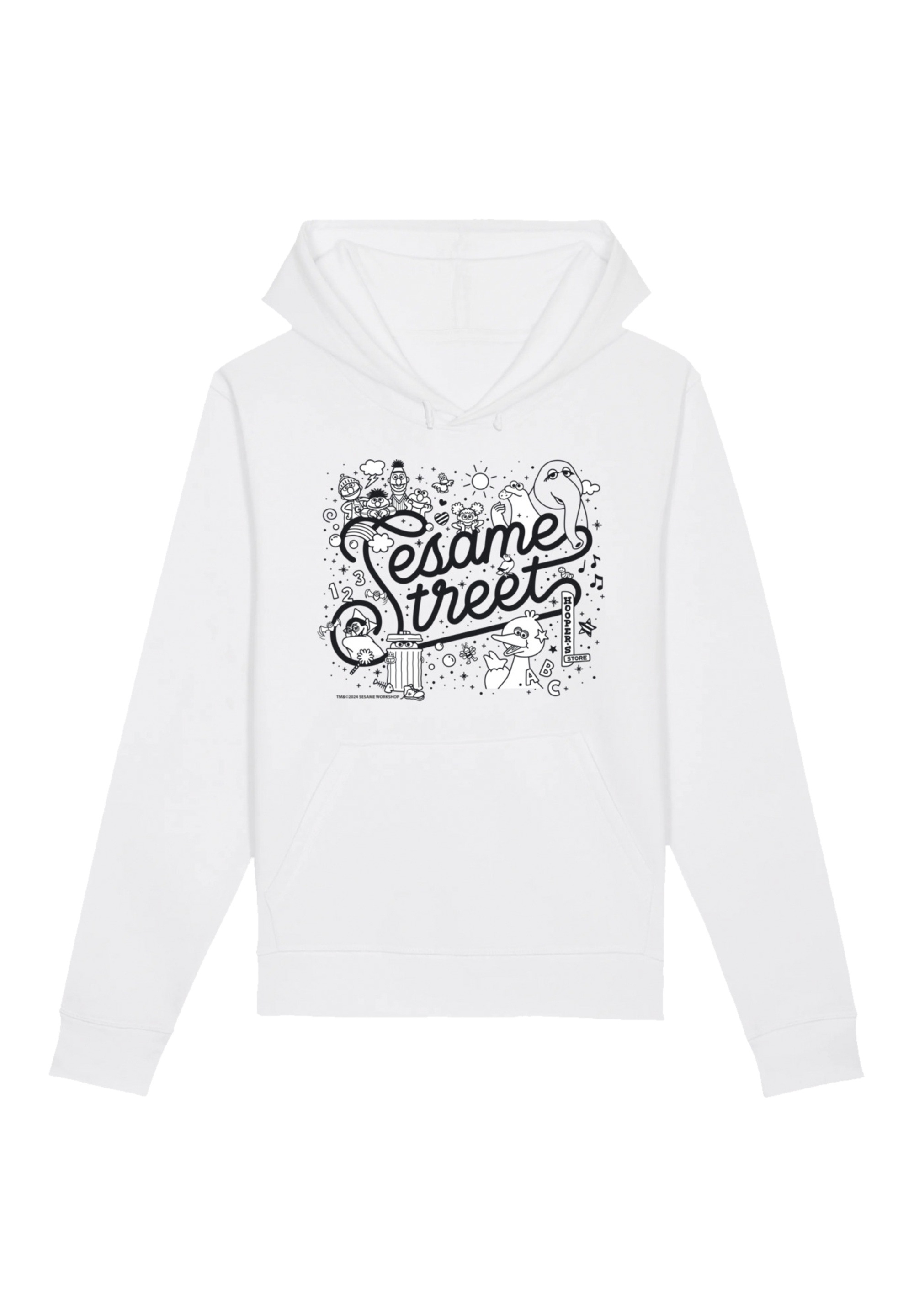 F4NT4STIC Kapuzenpullover "Sesamstraße Collage Black & White", Premium Qual günstig online kaufen