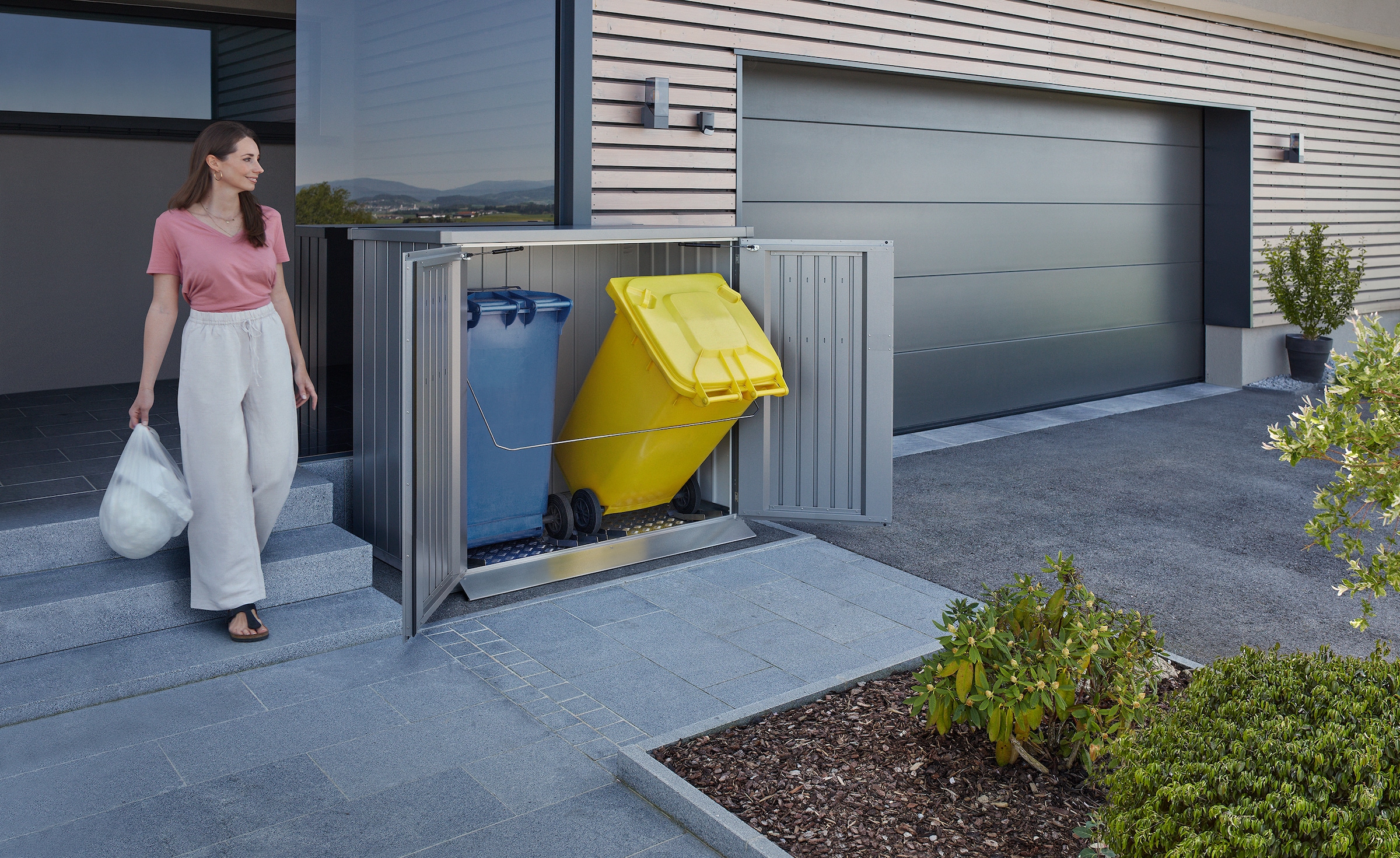 Biohort Mülltonnenbox "regenwasserdicht und abschließbar", mit Auffangbügel günstig online kaufen