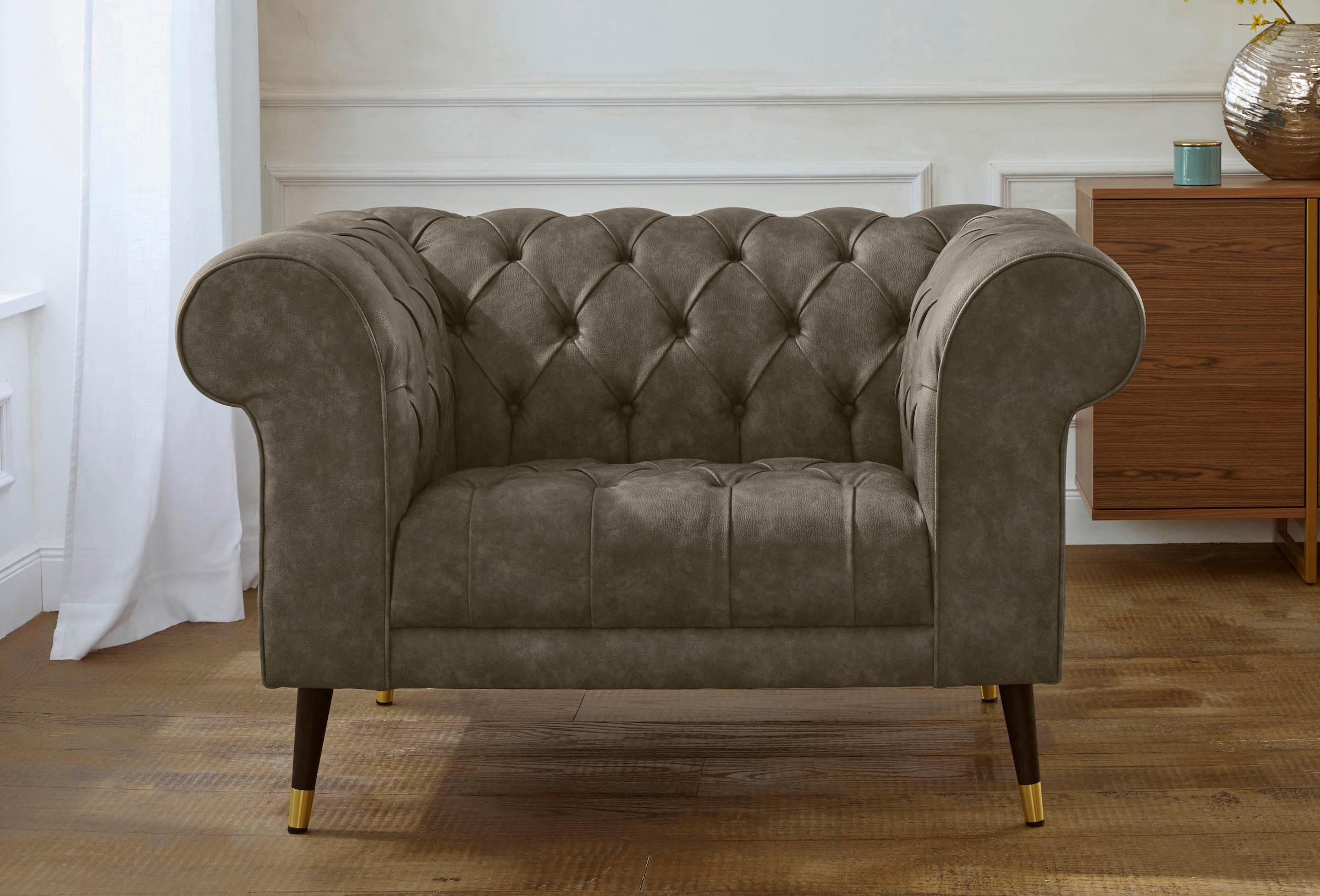 Home affaire Loveseat "Tinnum Loveseat, Chesterfield Sessel" günstig online kaufen