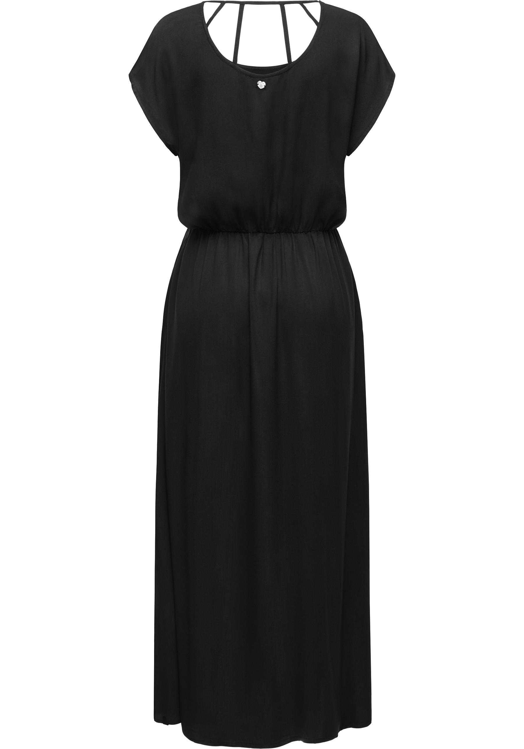 Ragwear Jerseykleid »Lalline«, Wadenlanges Shirtkleid mit stylischem Rückenausschnitt