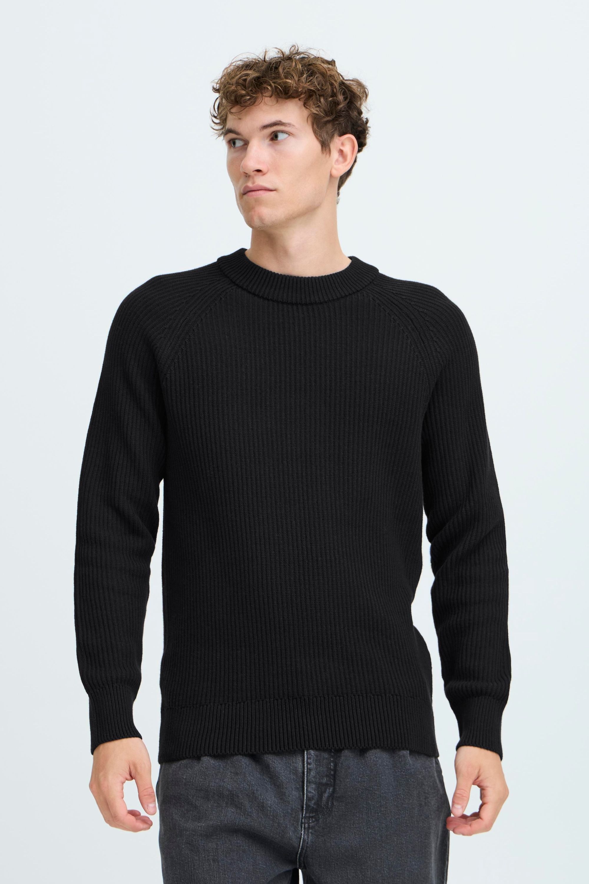 Casual Friday Strickfleece-Pullover »Strickpullover CFKRISTIAN raglan rib crew neck knit«