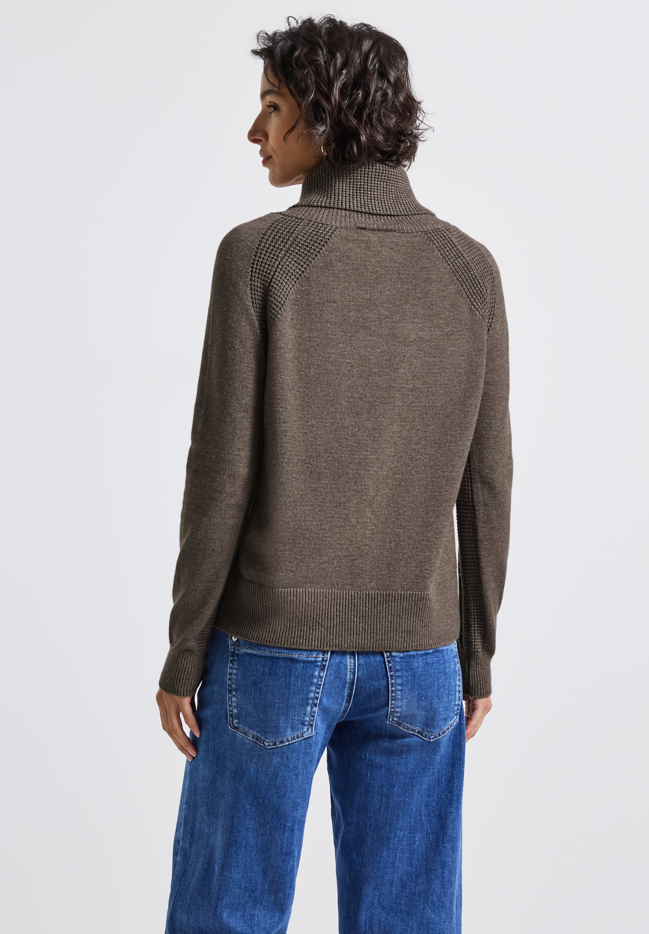 STREET ONE Rollkragenpullover, mit Stehkragen