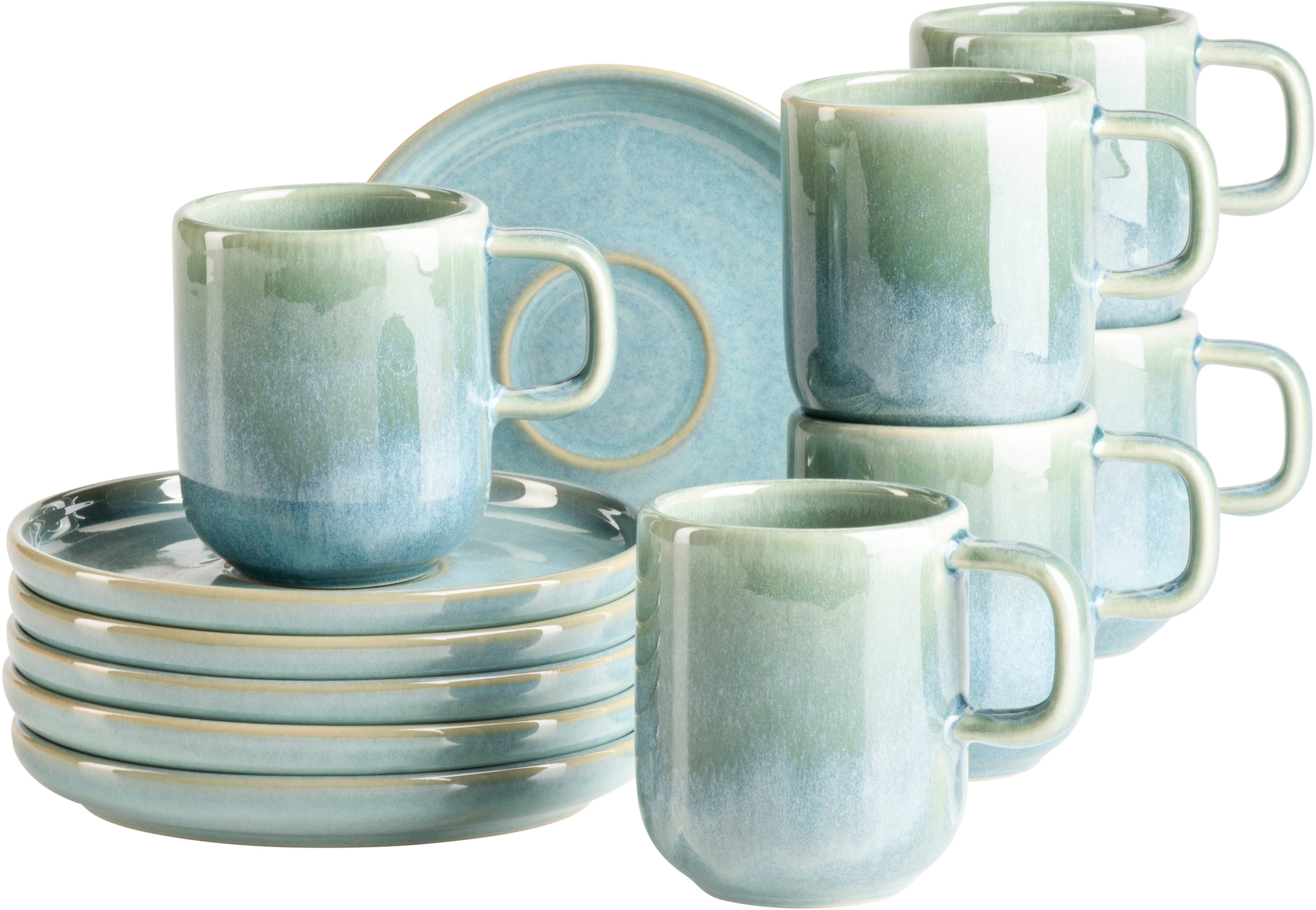 MÄSER Espressotasse "Cordelia, Espressotassen Set, aus Steinzeug" 12er Set, günstig online kaufen