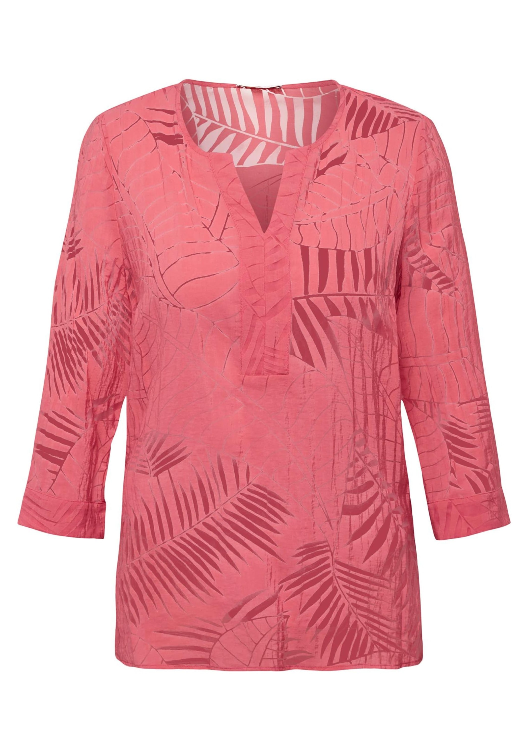 GOLDNER Kurzarmbluse "Kurzgröße Leger geschnittene Ausbrennerbluse" keine/n günstig online kaufen