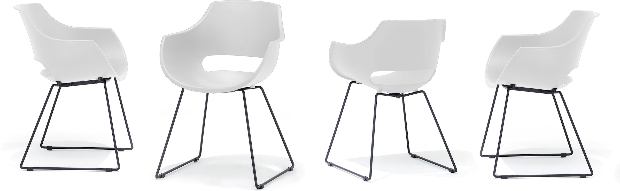 MCA furniture Schalenstuhl »Rockville«, (Set), 4 St., 4er-Set, Kufe, Kunststoff, Belastbarkeit 120 kg, Sitzhöhe ca. 46 cm