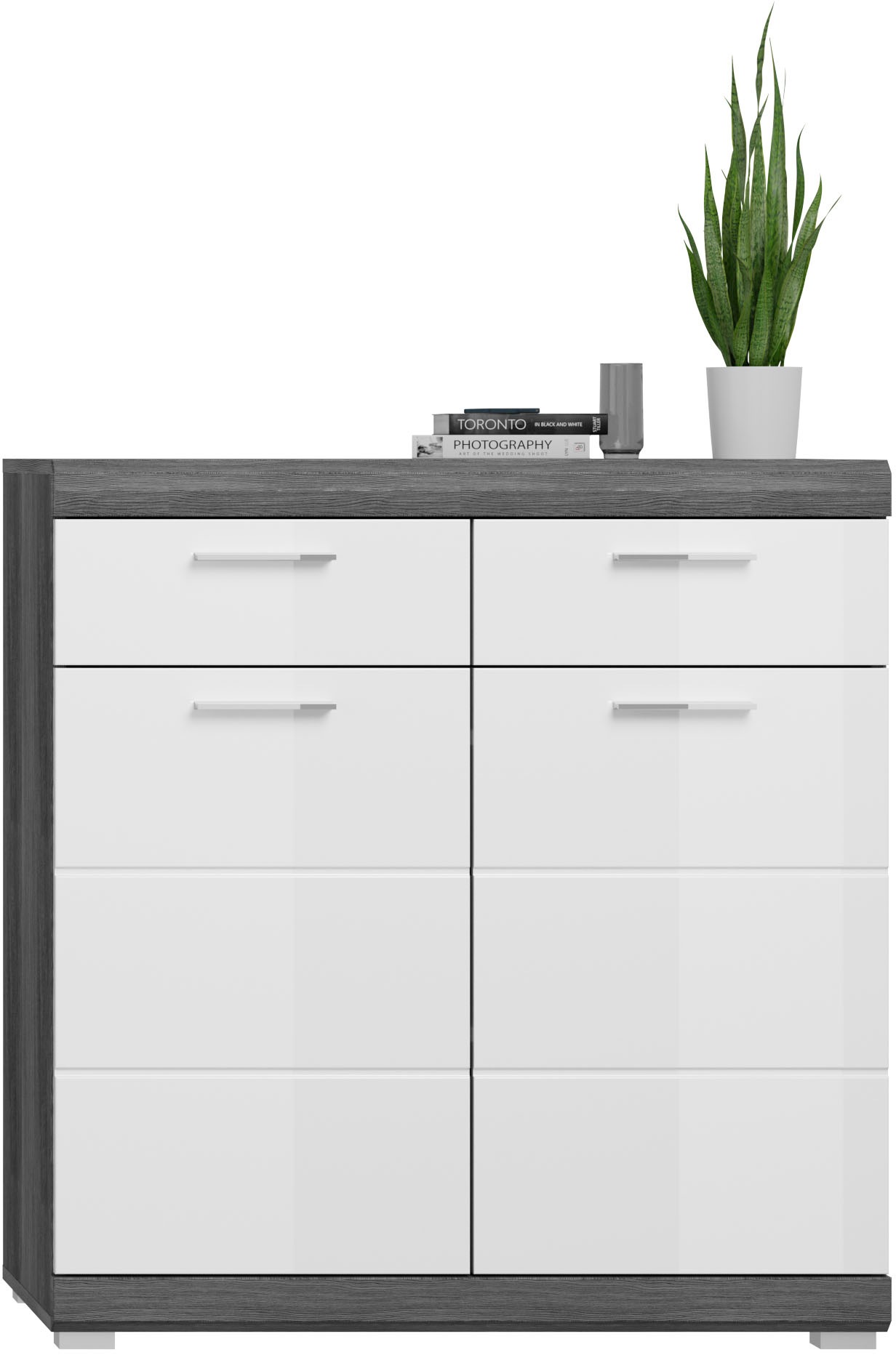 INOSIGN Schuhschrank »Siena, Breite 90 cm, 2 Türen, 2 Einlegeböden, 3 Fächer, 2 Schubkästen«, (1 St.), Scout, Schuhschrank Höhe 96 cm, 2 Türen, 3 Fächer, 2 Schubkästen