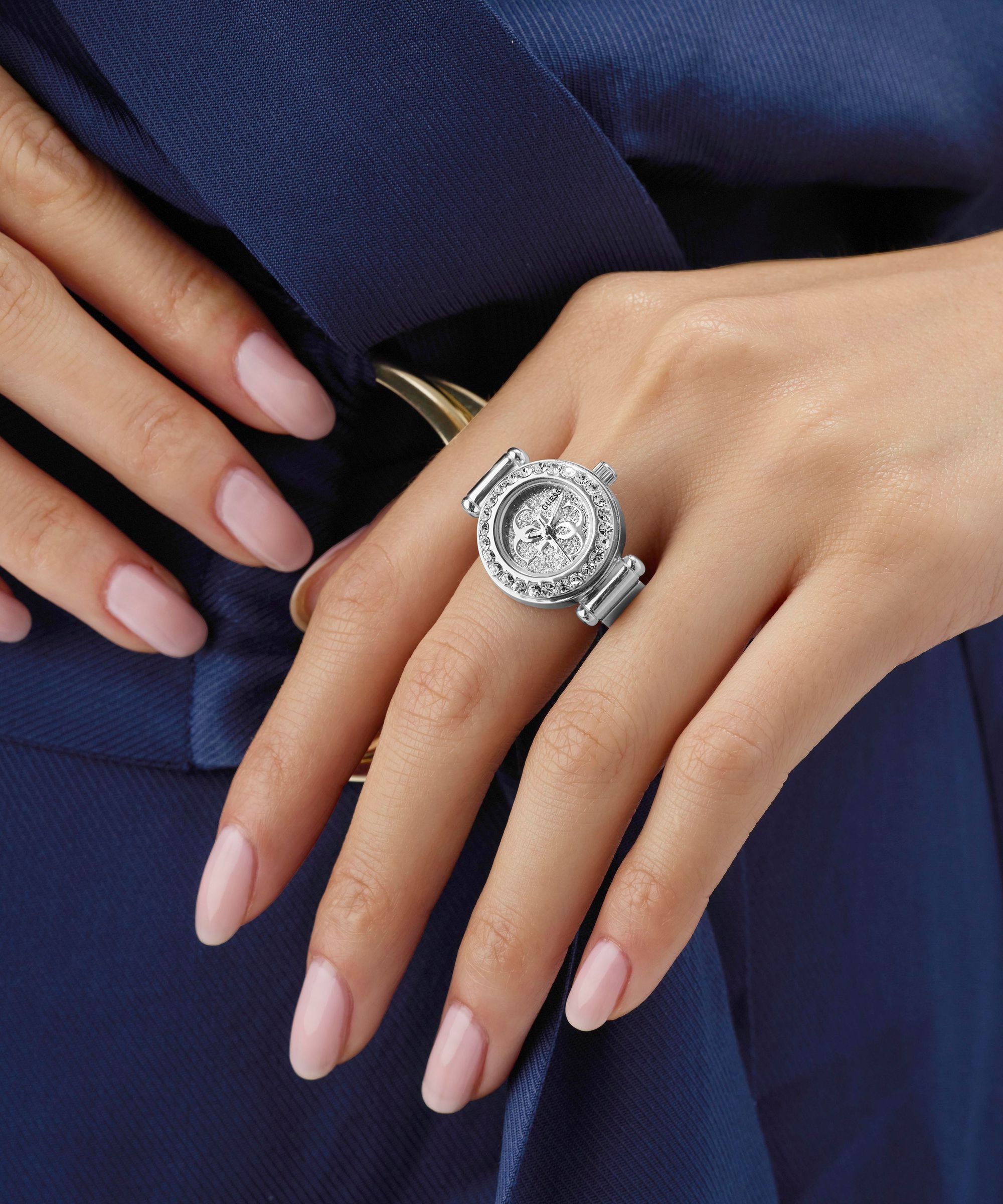 Guess Quarzuhr »ANNA« Armbanduhr, Damenuhr, Edelstahlarmband, analog