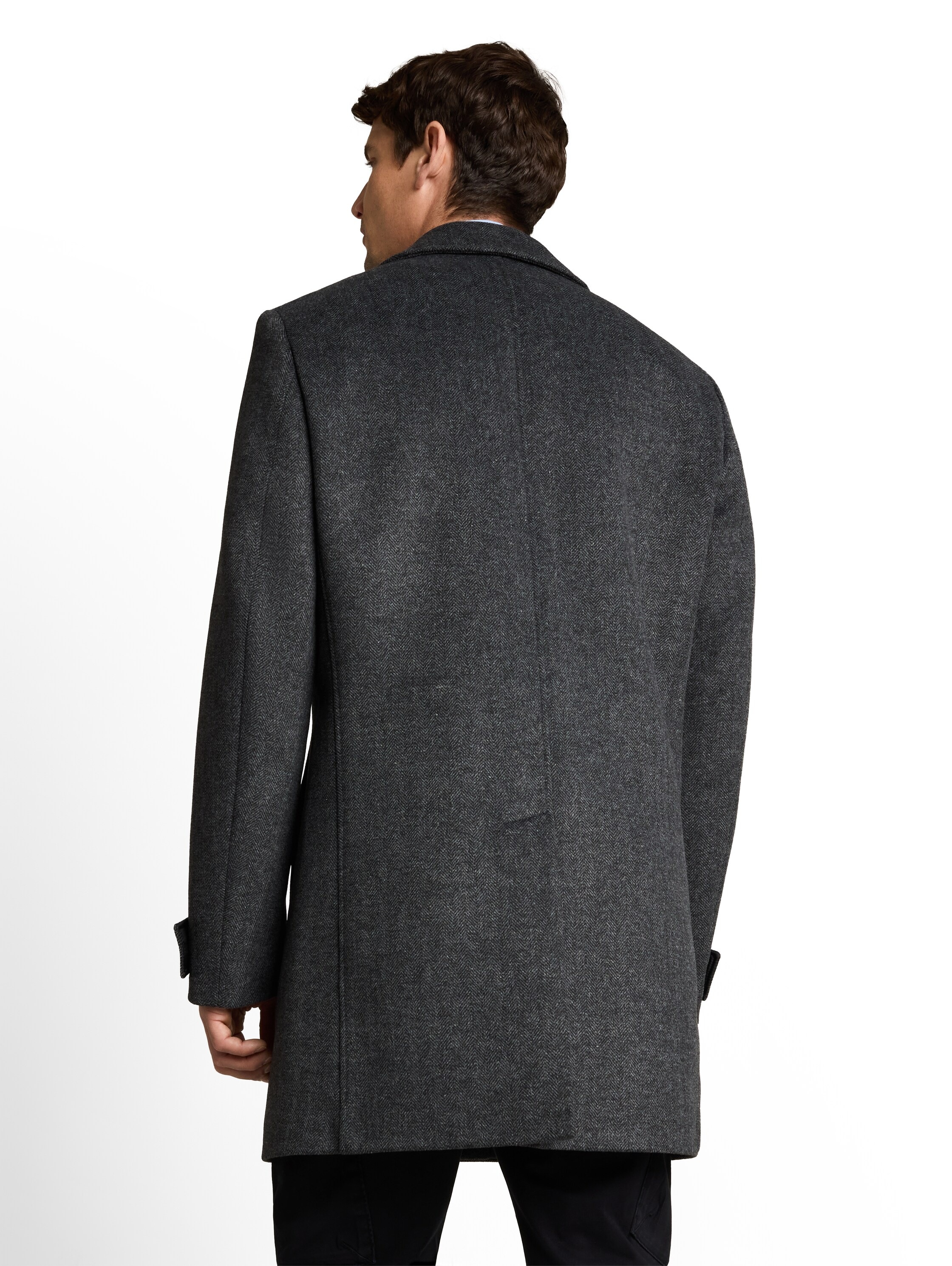 TOM TAILOR Wollmantel mit Reverskragen mit Wolle