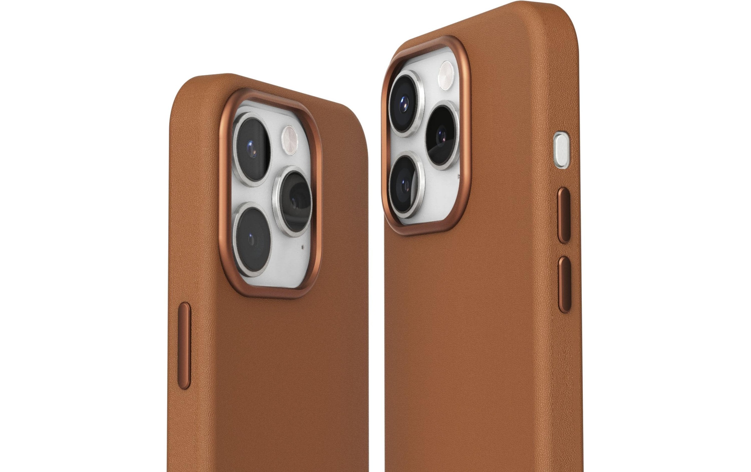 VONMÄHLEN Backcover »Like Leather iPhone 16 Pro Braun«