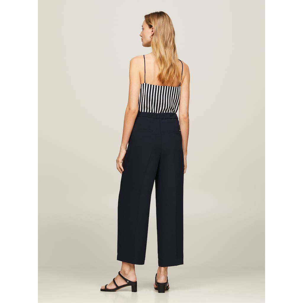 Tommy Hilfiger Bügelfaltenhose »FLUID TWILL WIDE LEG CROP«, mit Bügelfalten