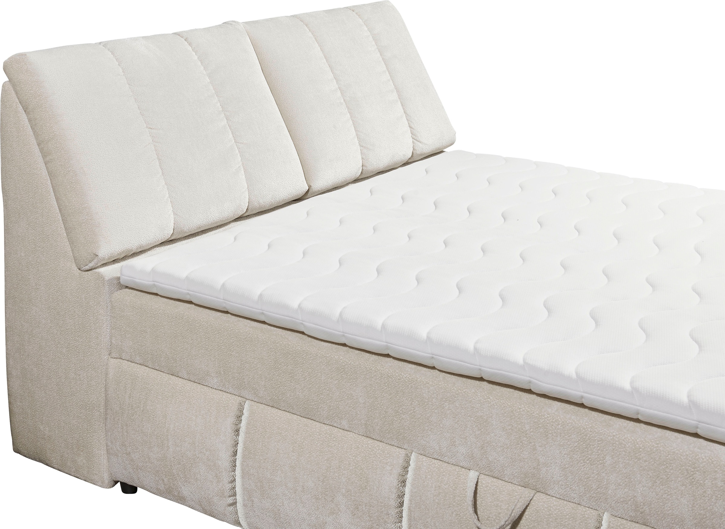 ED EXCITING DESIGN Boxbett »Valencia«, inkl. Bettkasten und Stauraum im Kopfteil