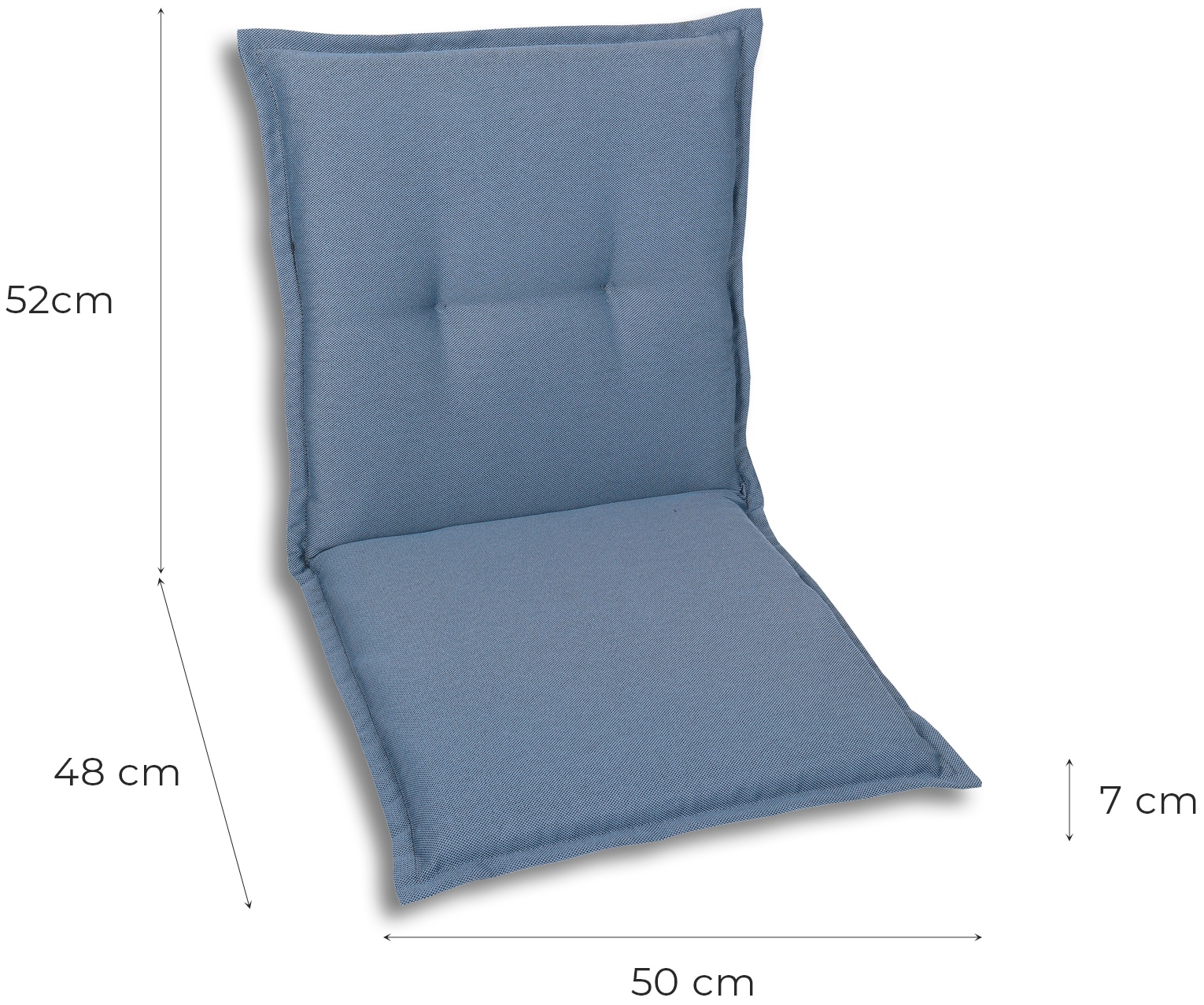 GO-DE Sitzauflage, Maße ca.: 50 cm x 100 cm x 7 cm