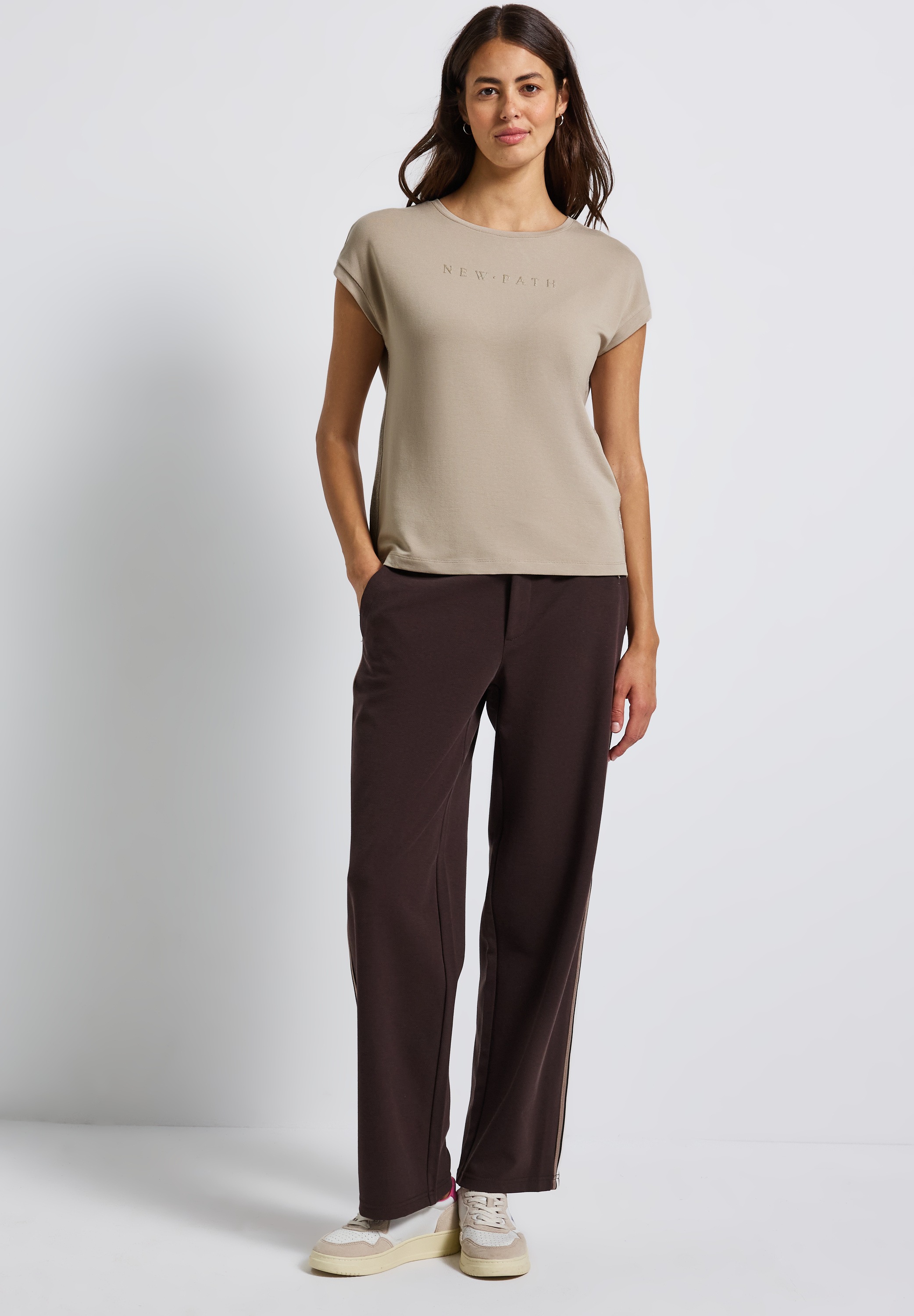 Thumbnail - STREET ONE T-Shirt mit Glitzer-Wording-Print