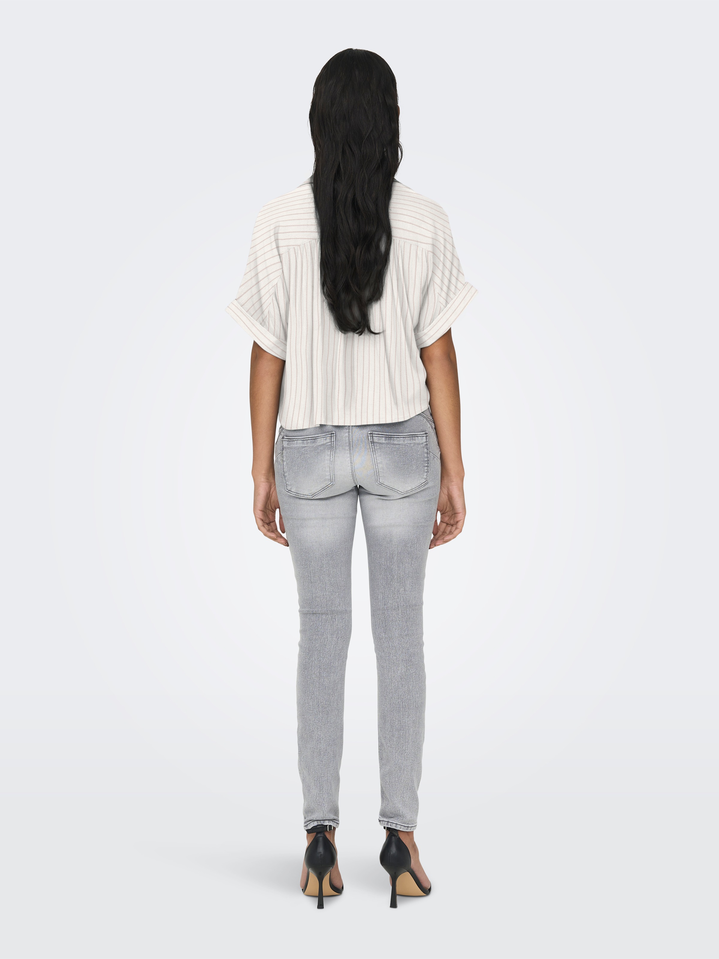 ONLY Kurzarmbluse "ONLPAULA LIFE S/S TIE SHIRT WVN NOOS" Viskose, regular f günstig online kaufen