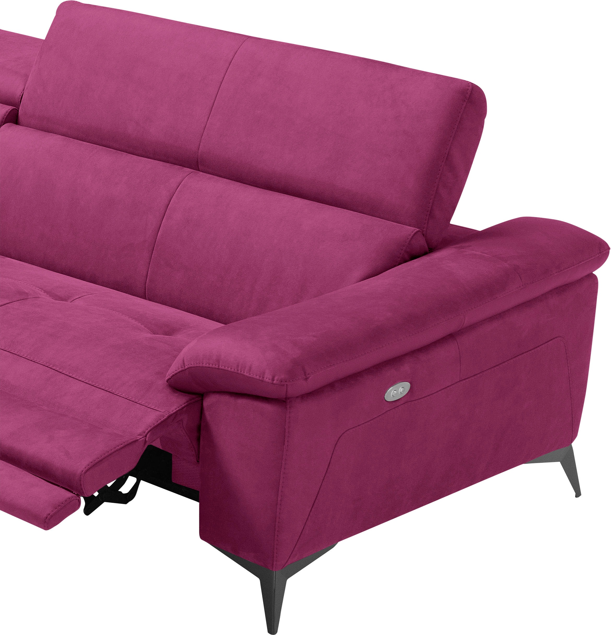 Thumbnail - Egoitaliano Ecksofa "Martine, Multifunktionssofa mit Komfortfunktionen, edel und bequem" mit Ottomane, elektrischer Rela...