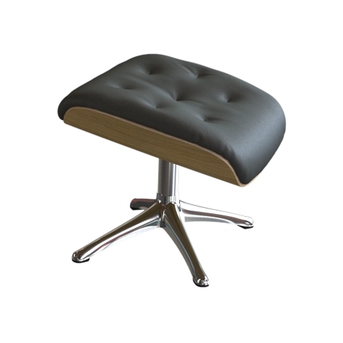 Fußhocker FLEXLUX, B:44cm H:39cm T:35cm, grau, 100% Echteder, Hocker, "Volden Beinstütze, pflegeleicht, skandinavisches Design, hoher Komfort", für