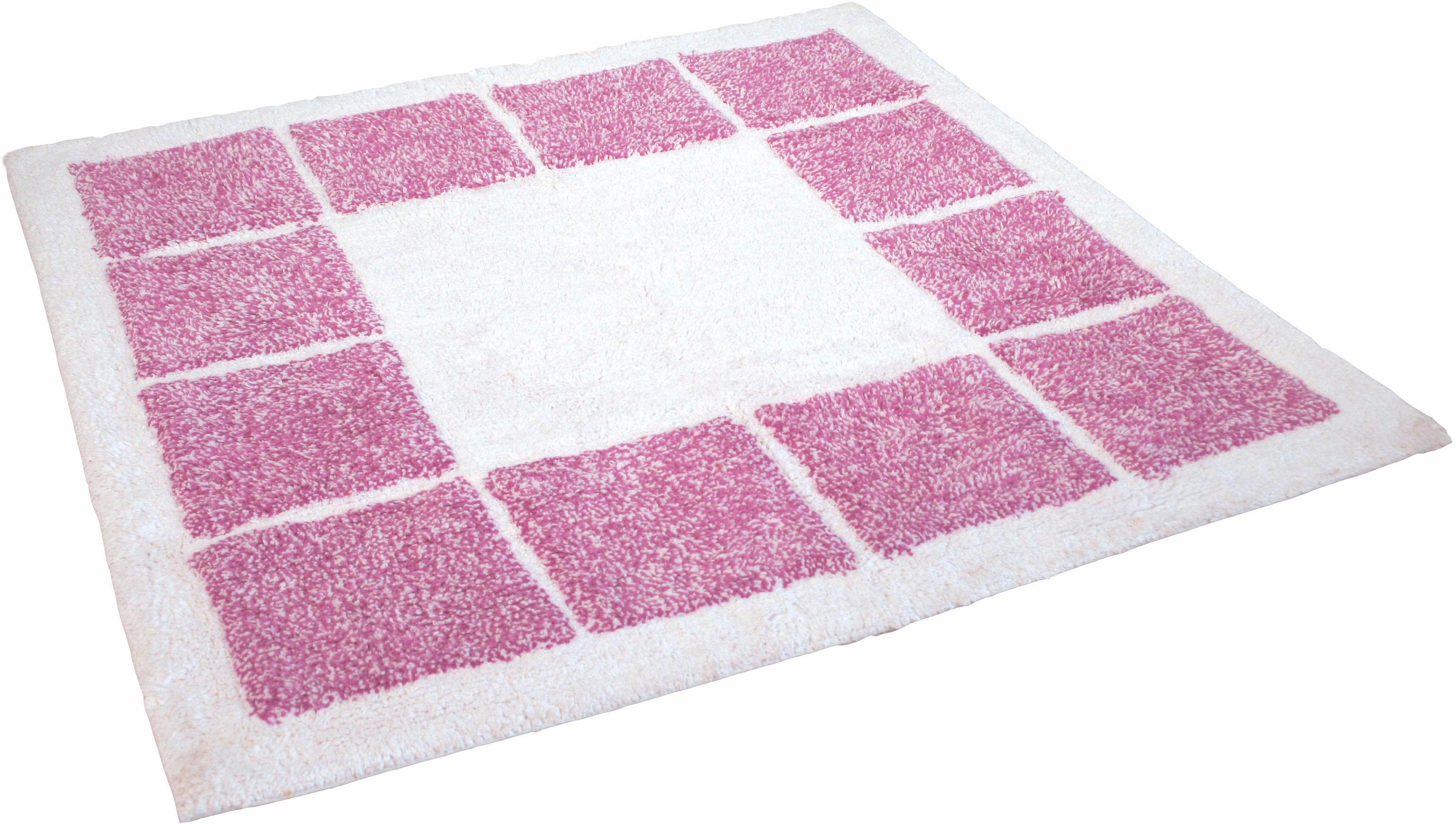 MESANA Badematte "Karo Melange" Höhe 15 mm rutschhemmend beschichtet fußbod günstig online kaufen