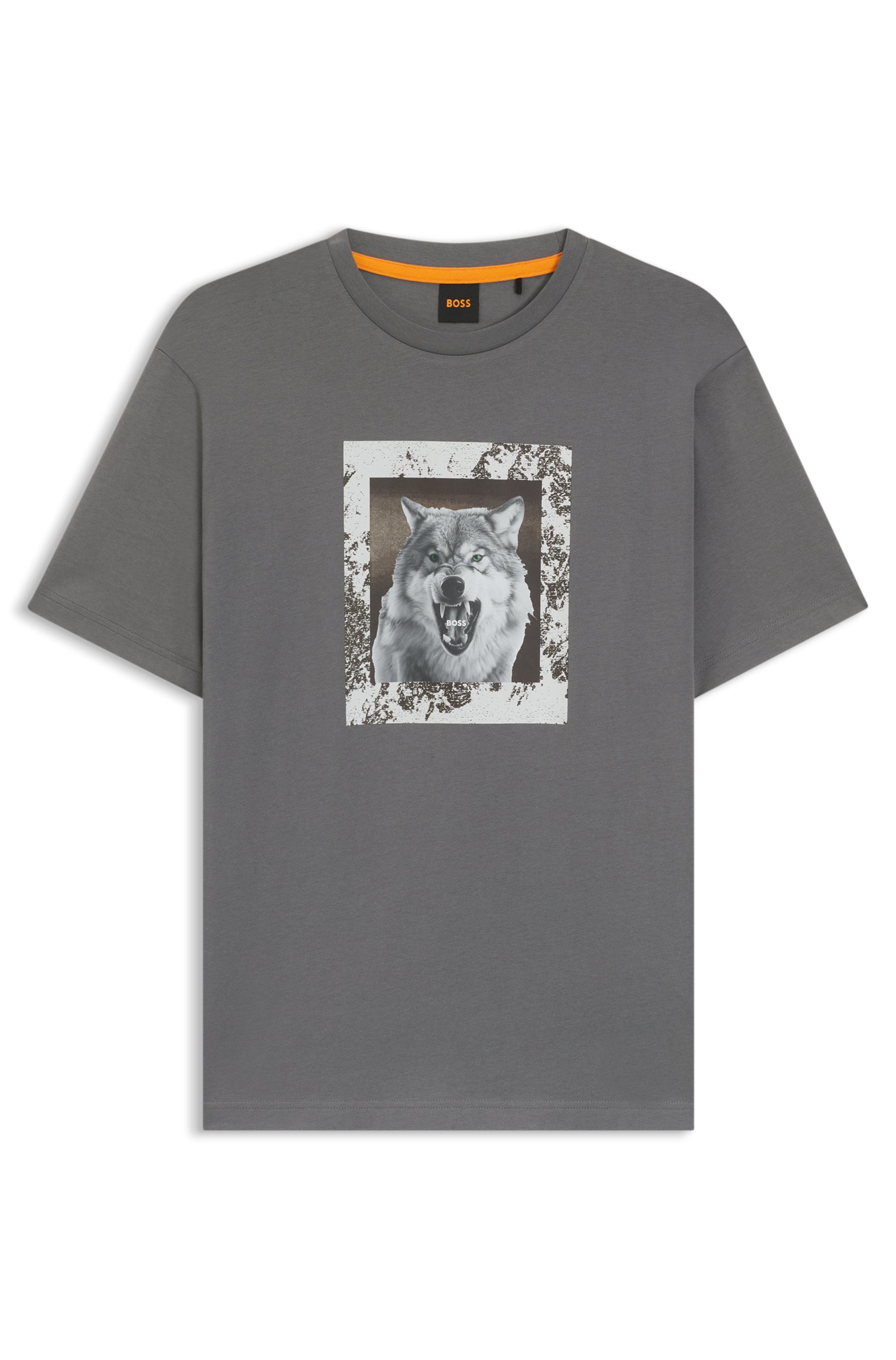 BOSS ORANGE T-Shirt »Te lupo« runder Ausschnitt, regular fit, Fotodruck