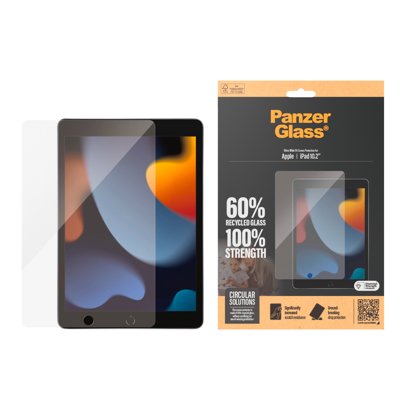 Displayschutzglas »Ultra-Wide Fit Screen Protection«, für Apple iPad 10.2'',...