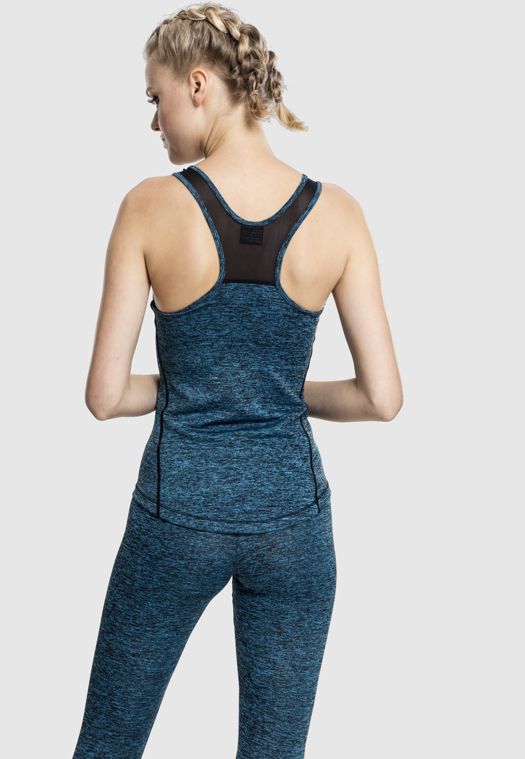 URBAN CLASSICS Tanktop »Urban Classics Damen Ladies Active Melange Trainings Top« 1 Stk.