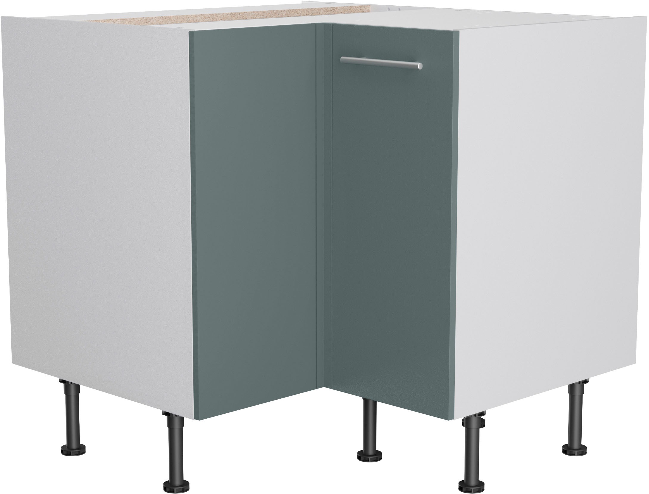 KOCHSTATION Eckunterschrank »KS-Bern2«, Breite 90 x 90 cm, 1 Tür, 1 Einlegeboden