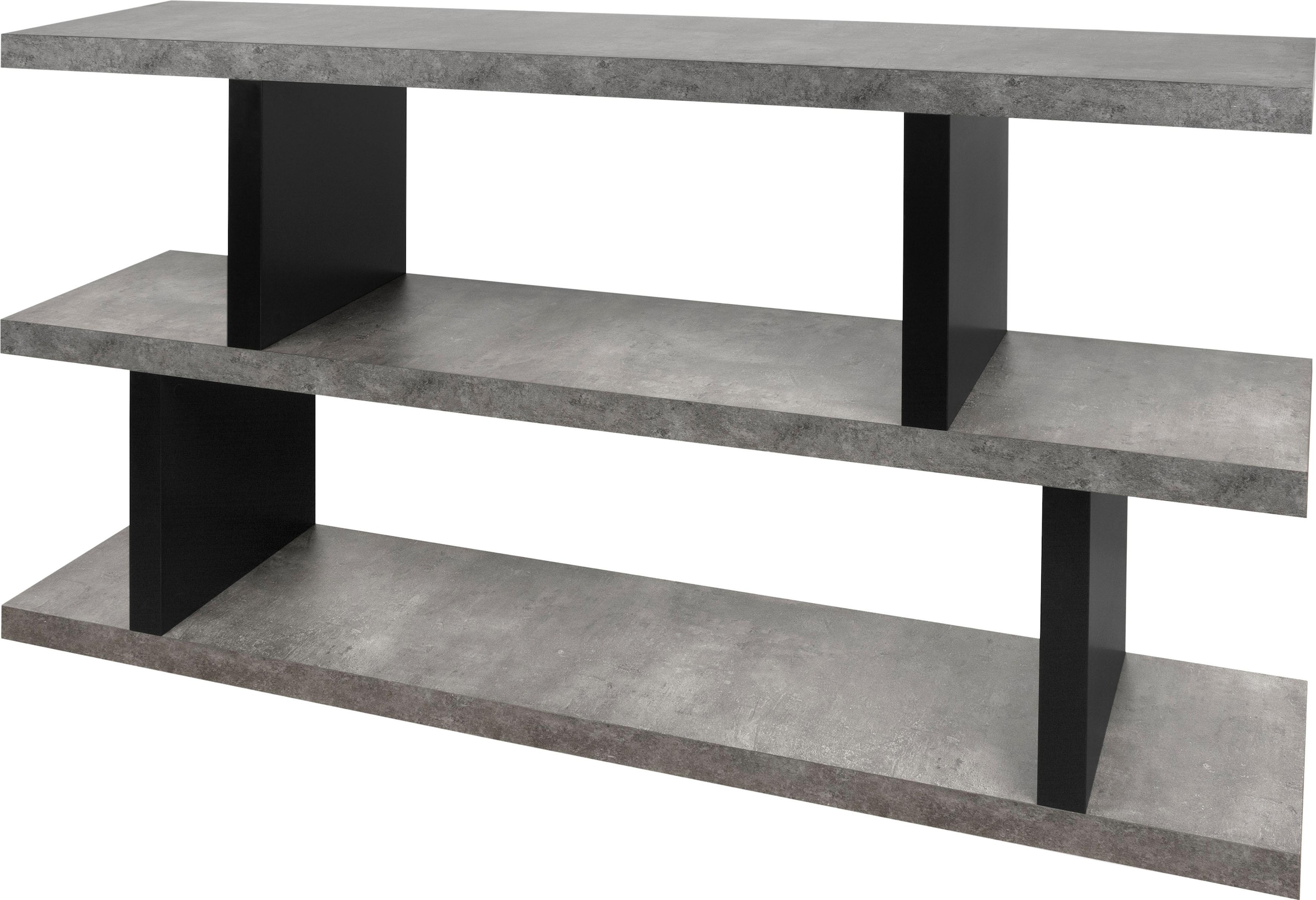 TemaHome Mehrzweckregal »Step«, in moderner Beton- und Rahmenoptik, Breite  163 cm | BAUR