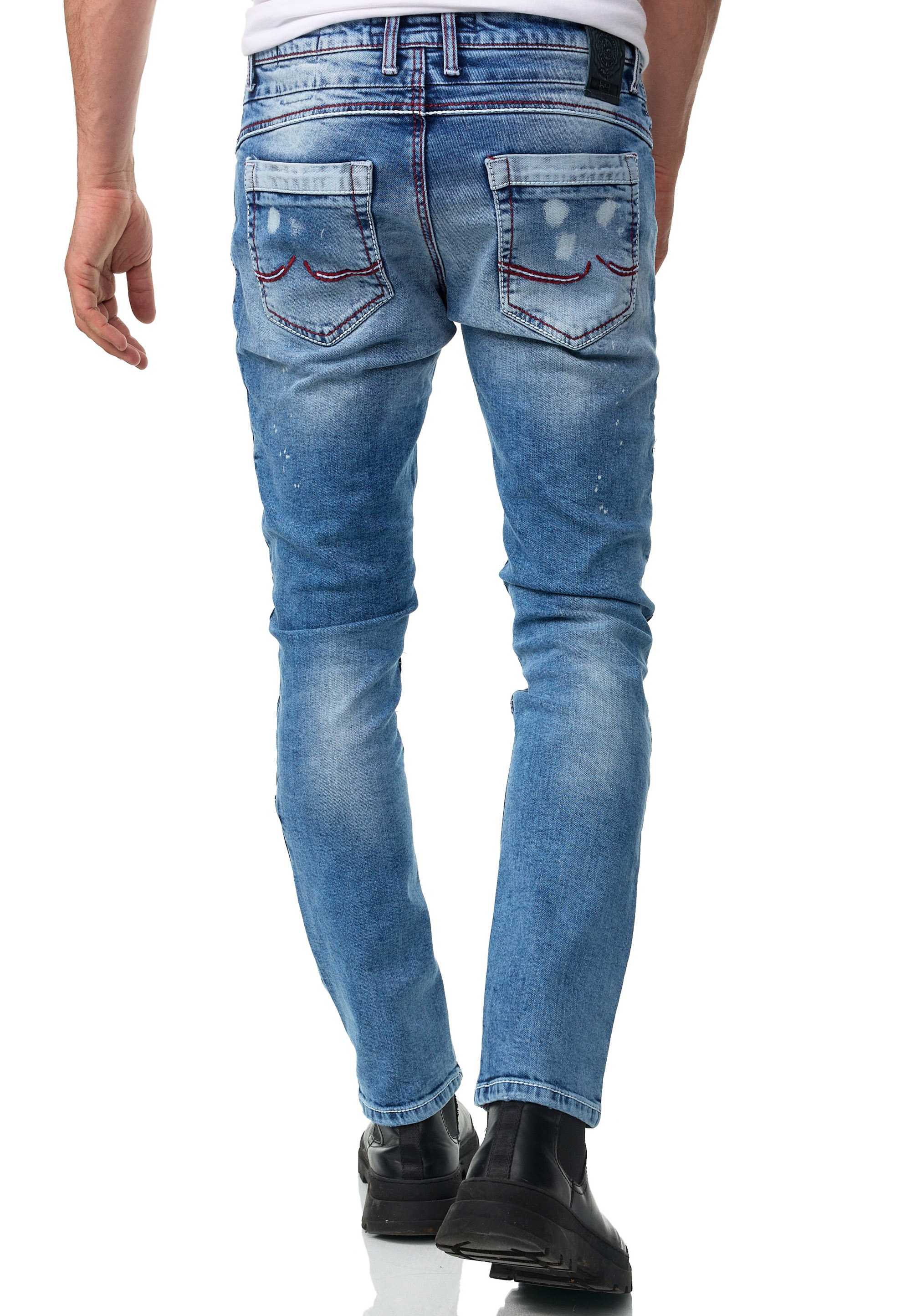 Rusty Neal Straight-Jeans »URUMA«, mit trendigen Zierelementen