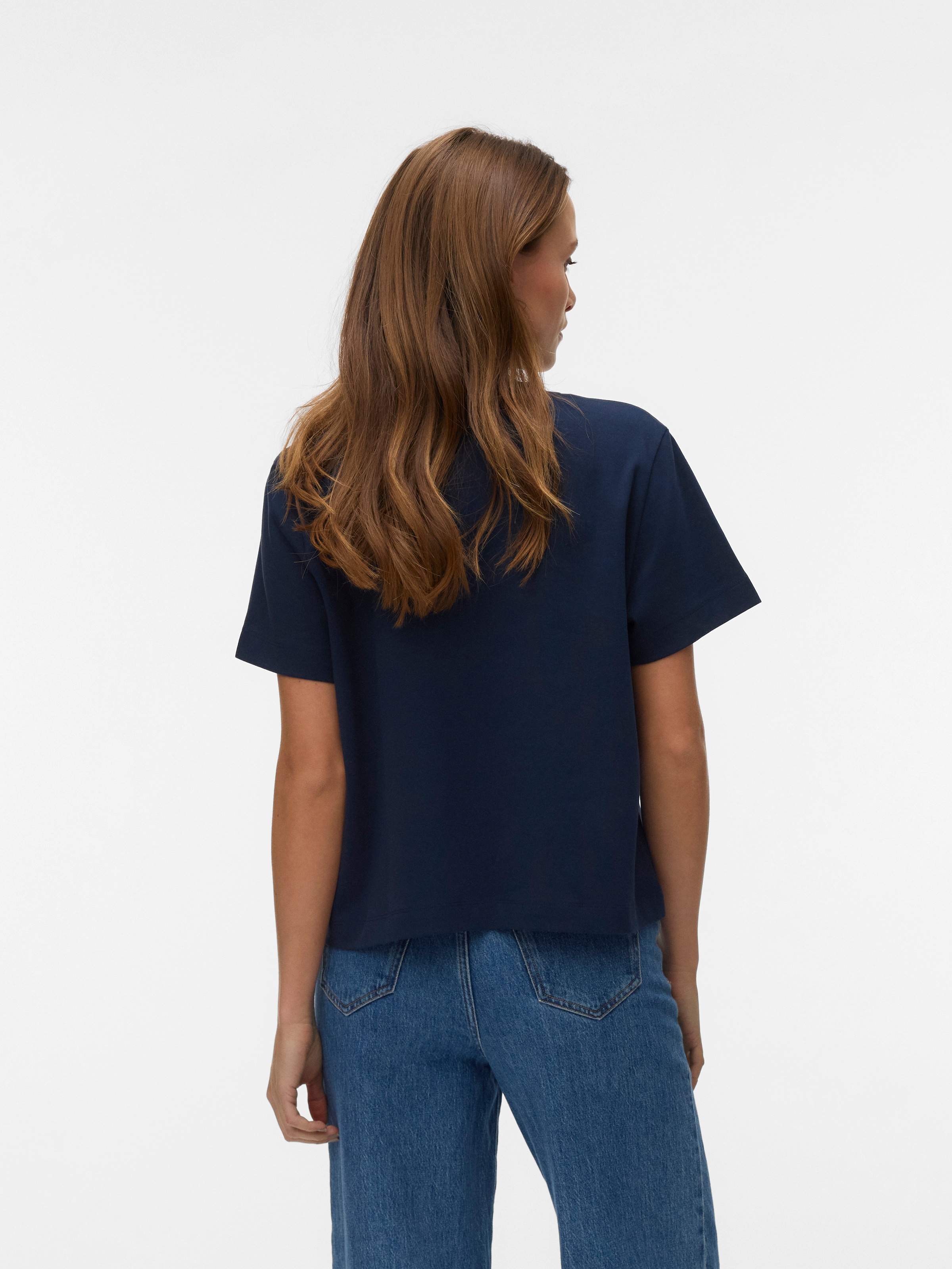 Vero Moda Kurzarmshirt »VMSARA METTE SS TOP BOX JRS GA NOOS« Baumwolle, regular fit