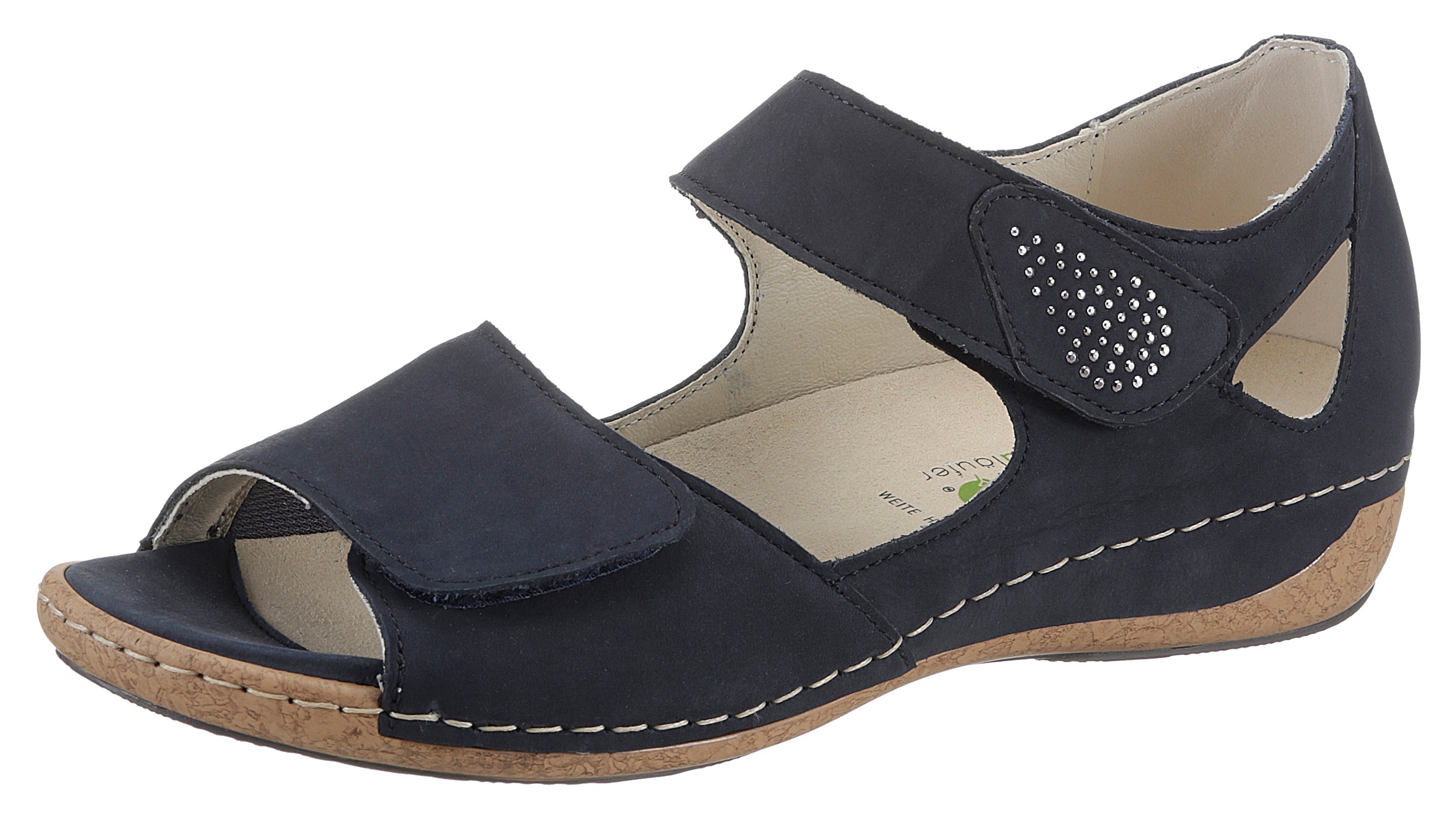 Waldläufer Sandalette "Heliett-Soft", Sommerschuh, Sandalette, Keilabsatz, mit Strasssteine, H-Weite