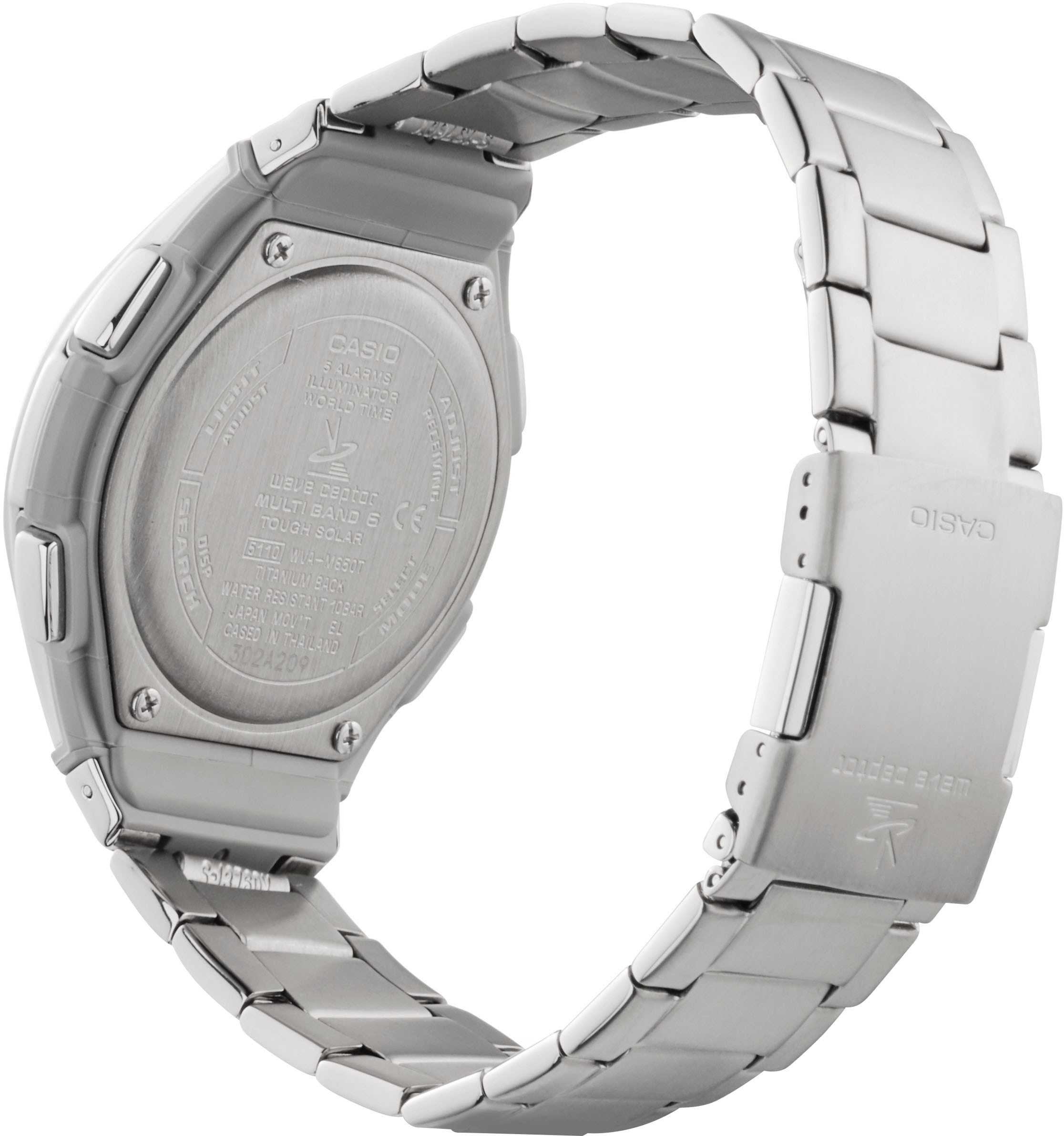 Casio Funk Funkchronograph, Solaruhr,Armbanduhr,Herren,Digitaluhr,Titanarmband, bis10 bar wasserd.