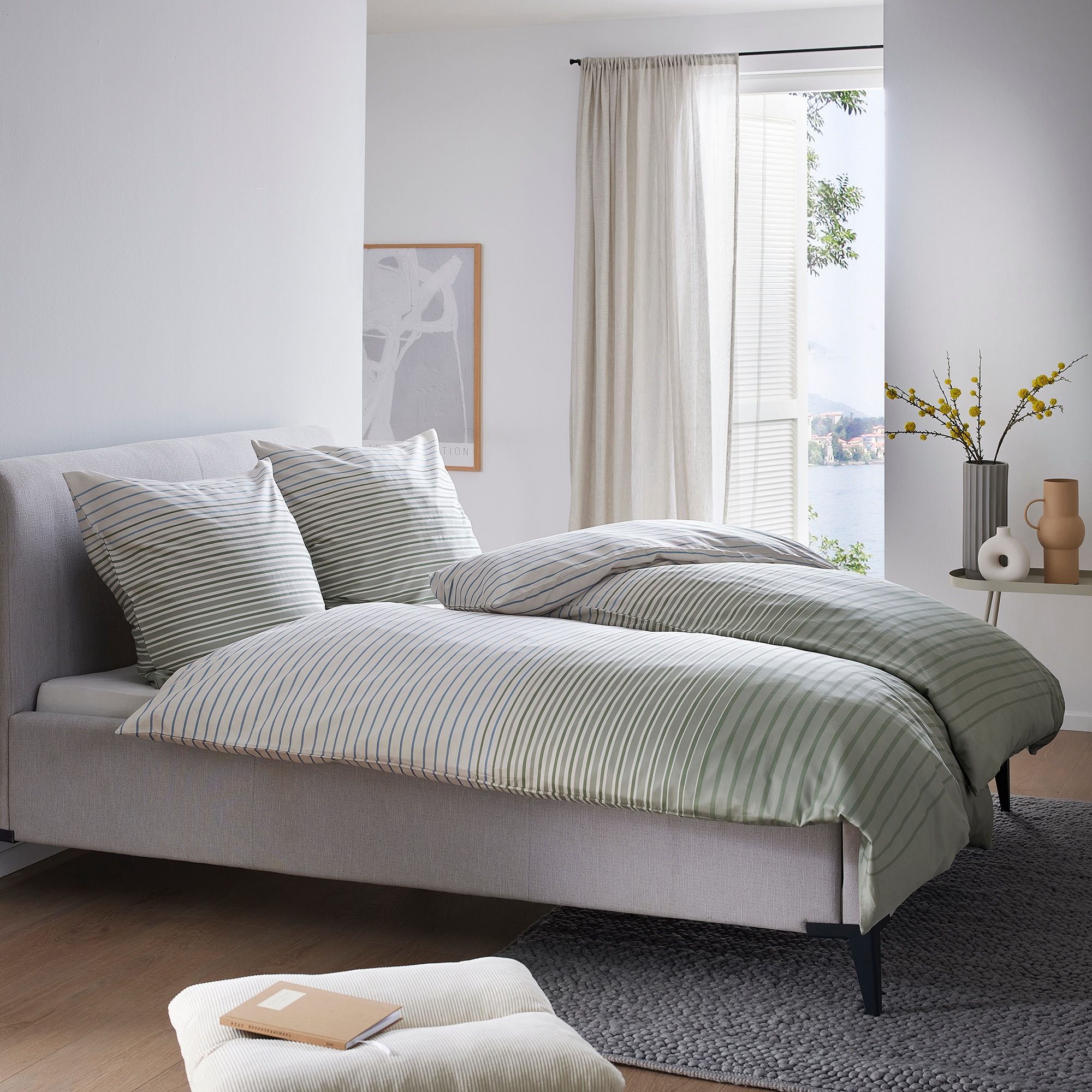 bugatti Bettwäsche "Satinbettwäsche bugatti" 2 Stk. tlg. mit elegantem Farb günstig online kaufen