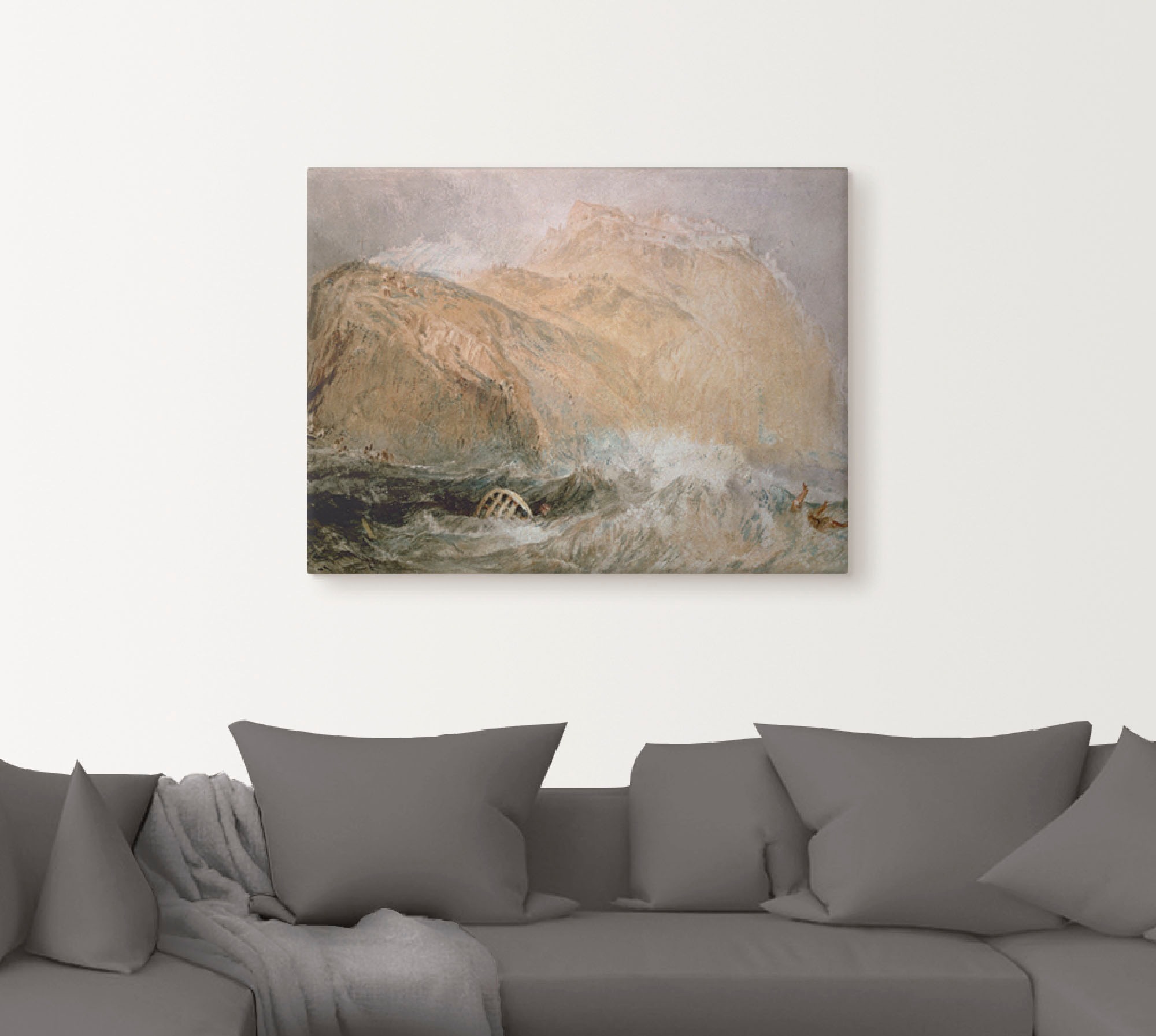 Artland Kunstdruck »Das Tintagel Castle, Cornwall.«, Gewässer, (1 St.), als Leinwandbild, Wandaufkleber oder Poster in versch. Größen